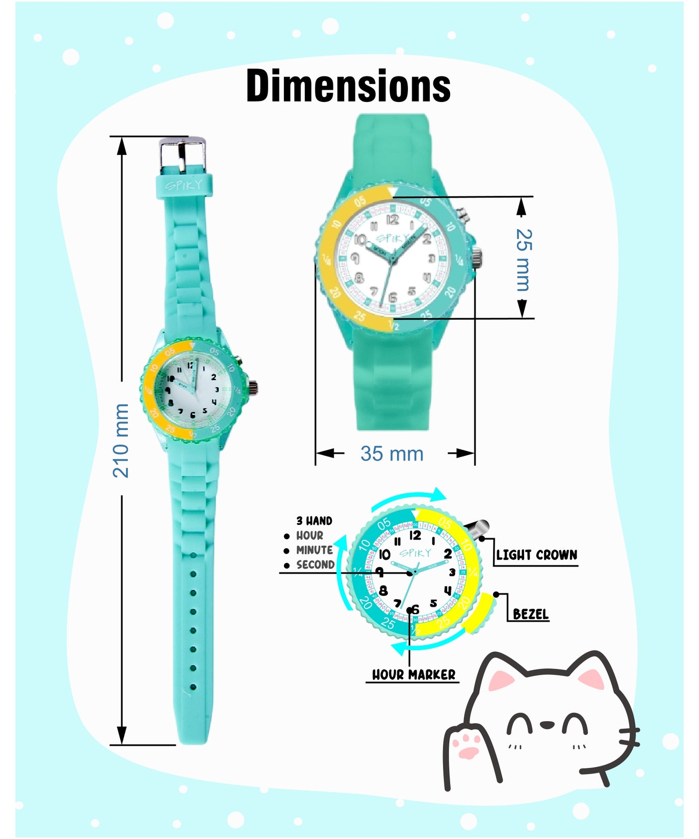 Spiky EVA30 Round Sports Analog Kids Watch