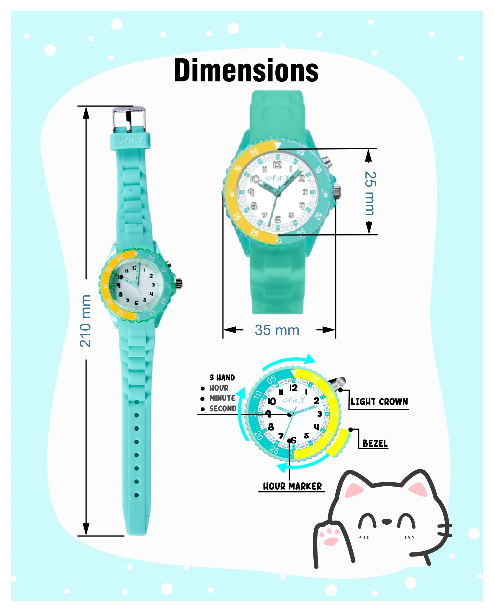 Spiky EVA30 Round Sports Analog Kids Watch