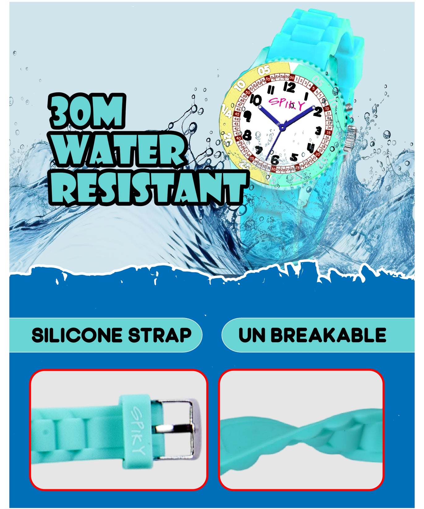 Spiky EVA30 Round Sports Analog Kids Watch