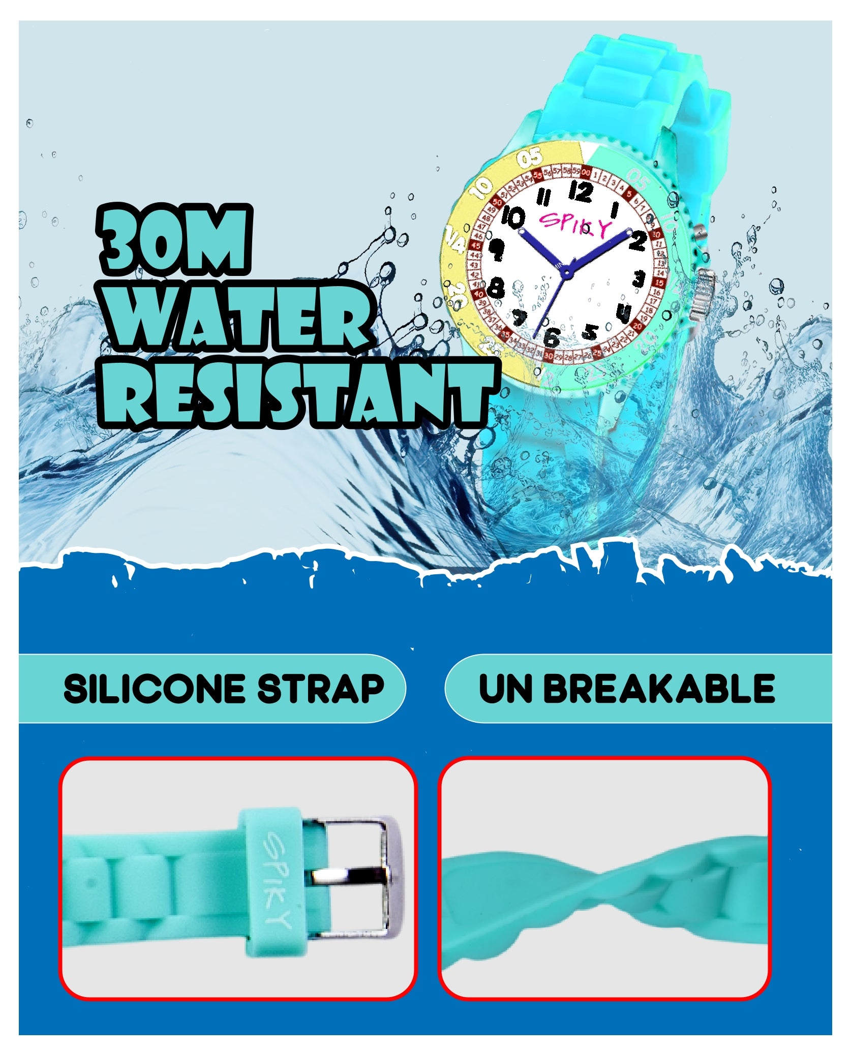 Spiky EVA30 Round Sports Analog Kids Watch