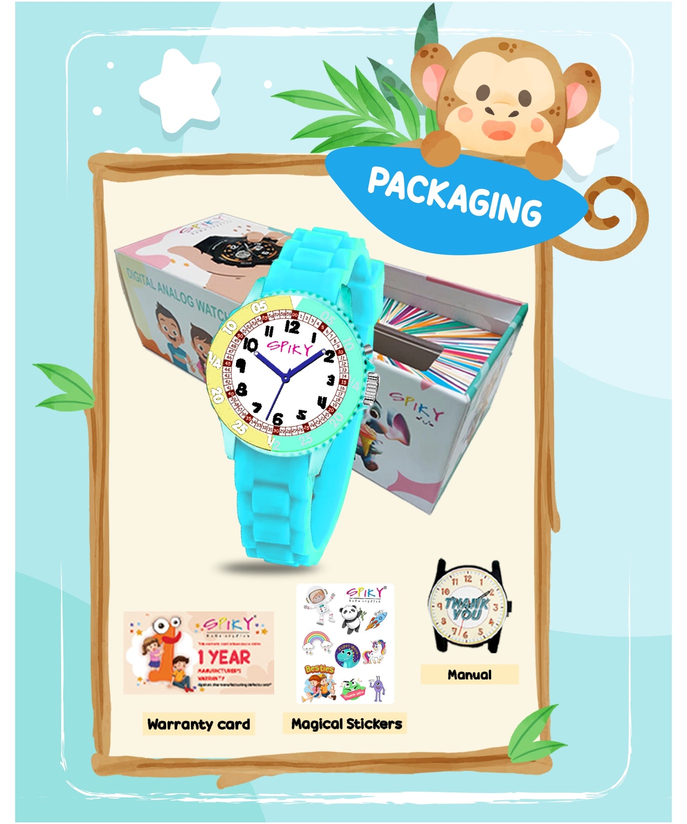 Spiky EVA30 Round Sports Analog Kids Watch