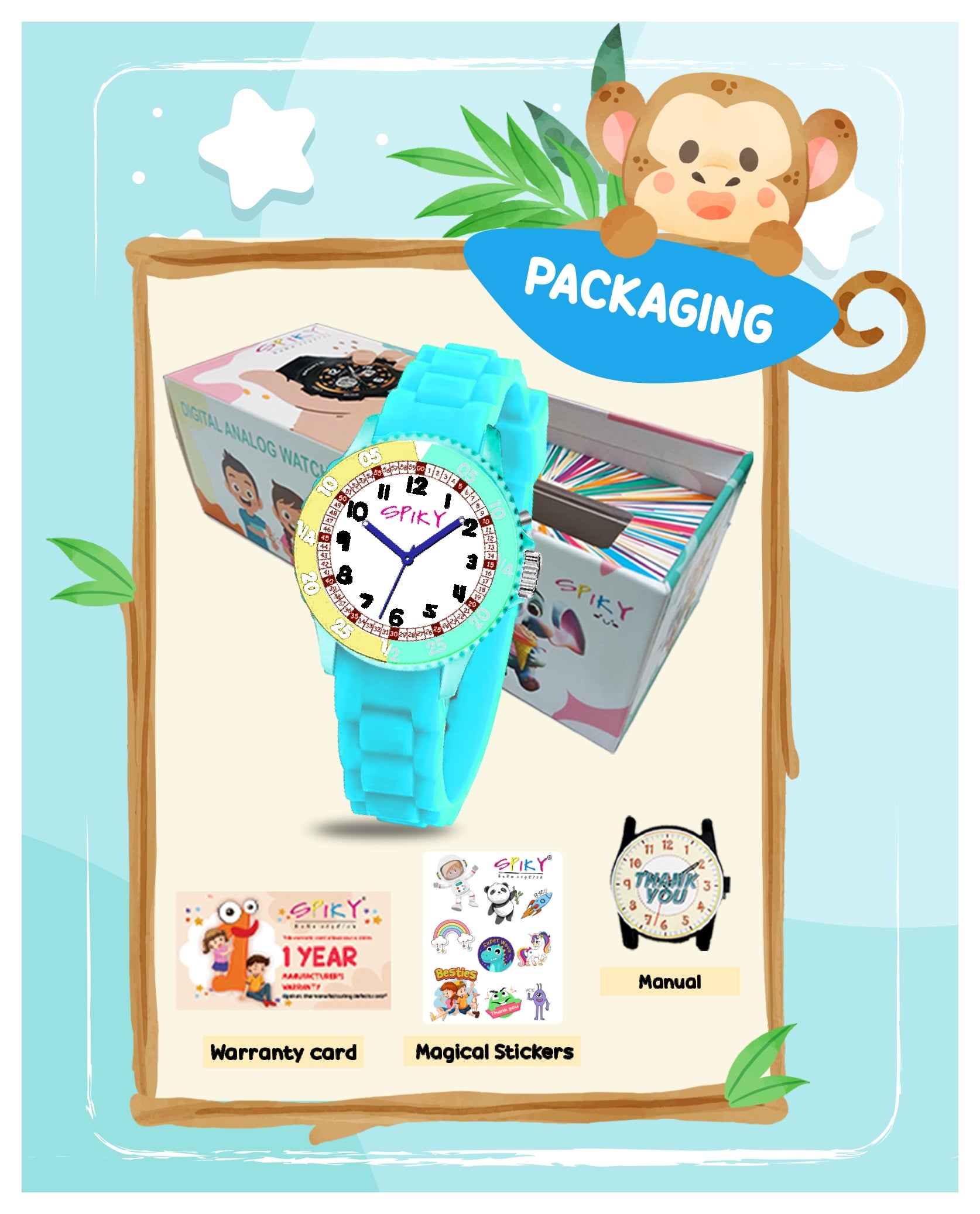 Spiky EVA30 Round Sports Analog Kids Watch