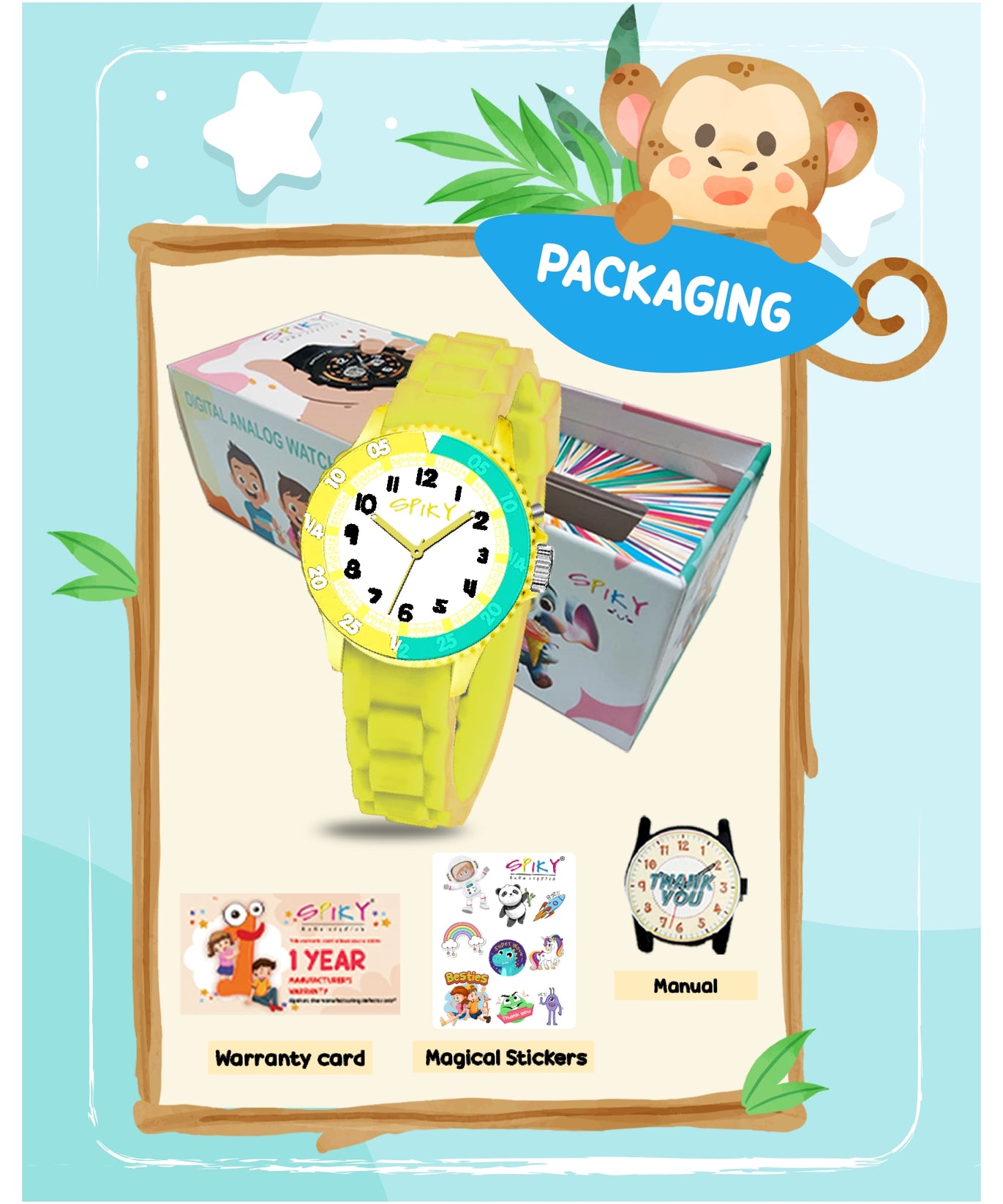 Spiky EVA30 Round Sports Analog Kids Watch