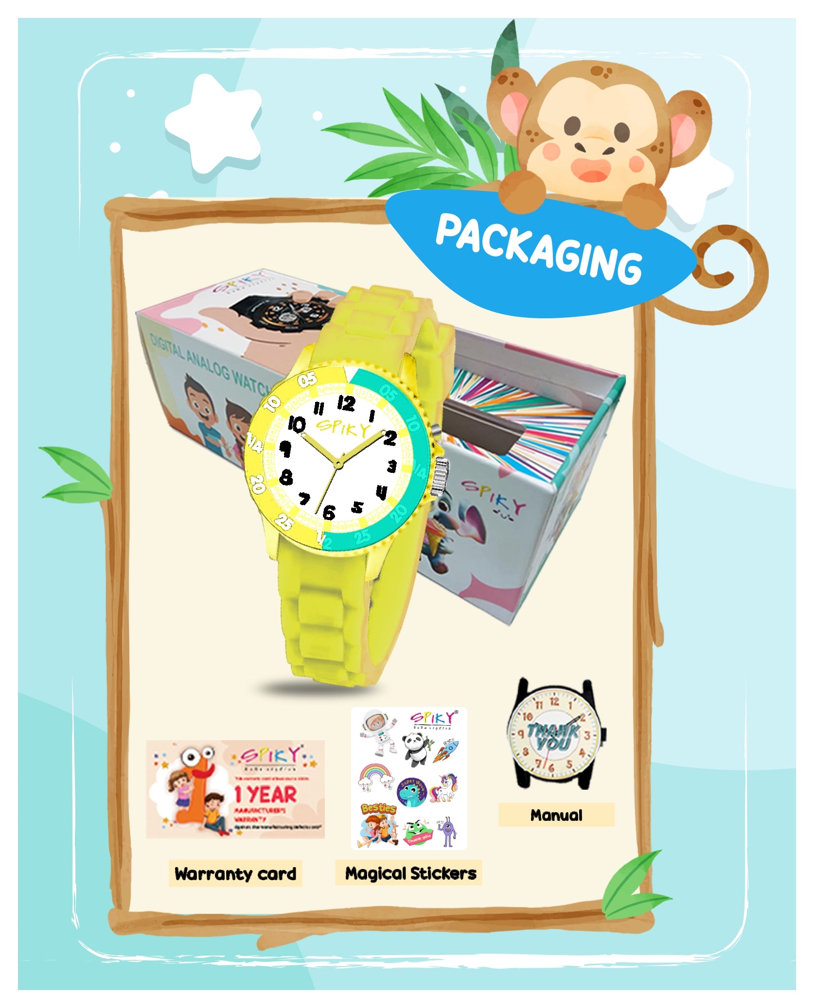 Spiky EVA30 Round Sports Analog Kids Watch