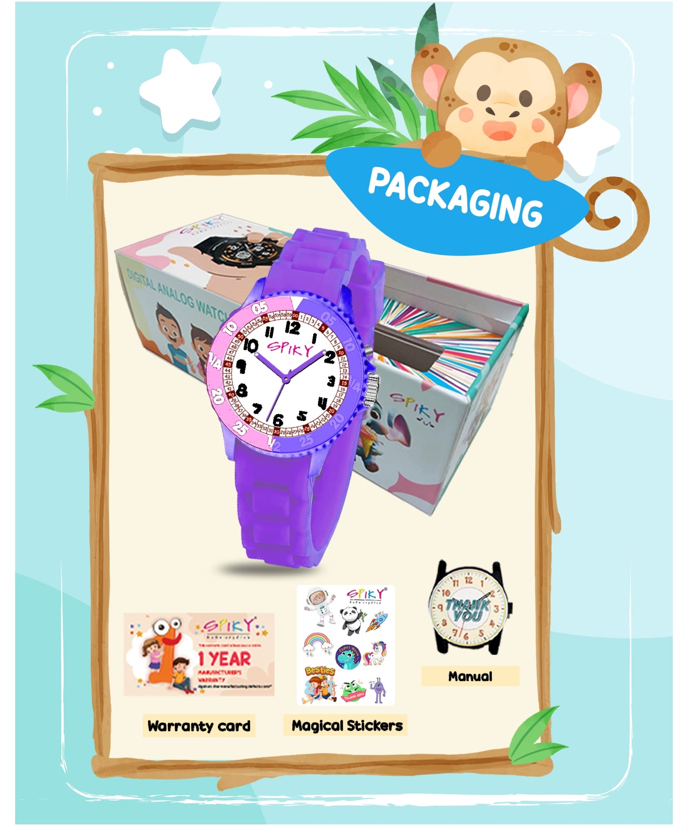 Spiky EVA30 Round Sports Analog Kids Watch