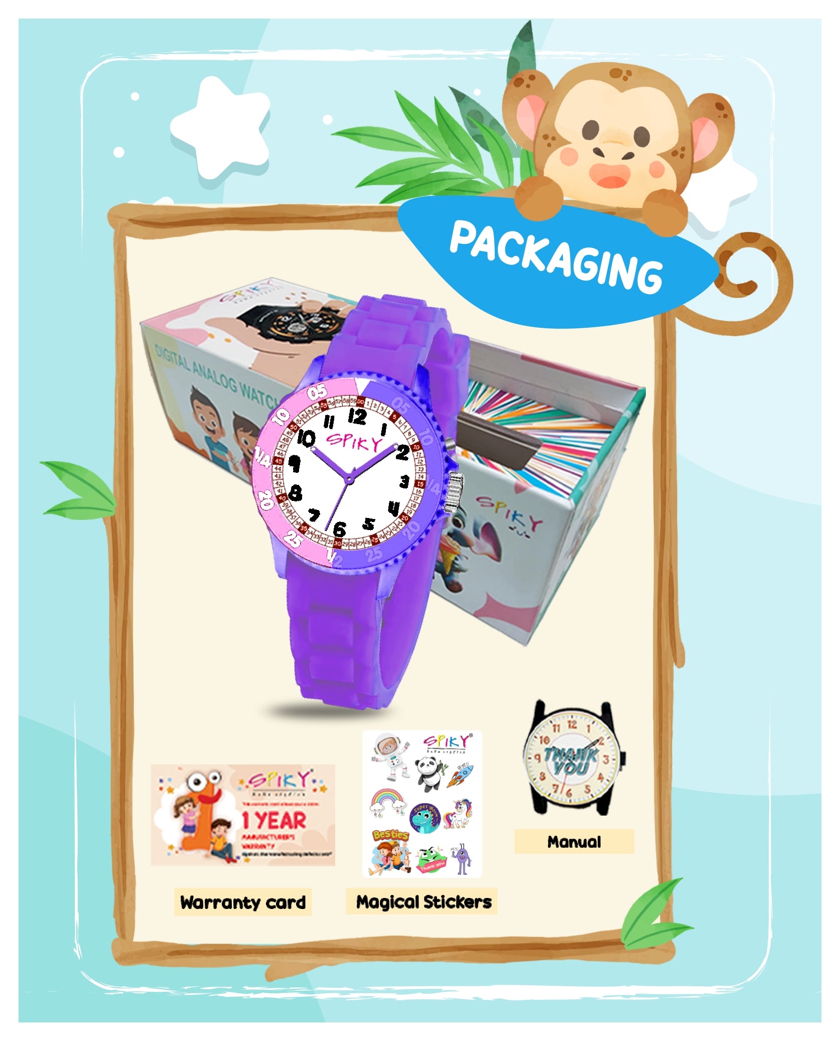 Spiky EVA30 Round Sports Analog Kids Watch