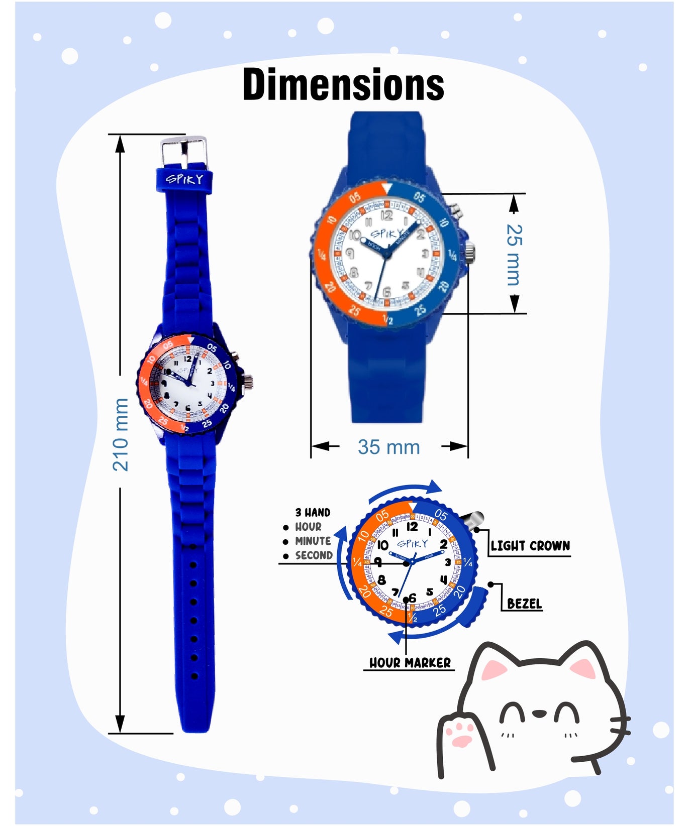 Spiky EVA30 Round Sports Analog Kids Watch