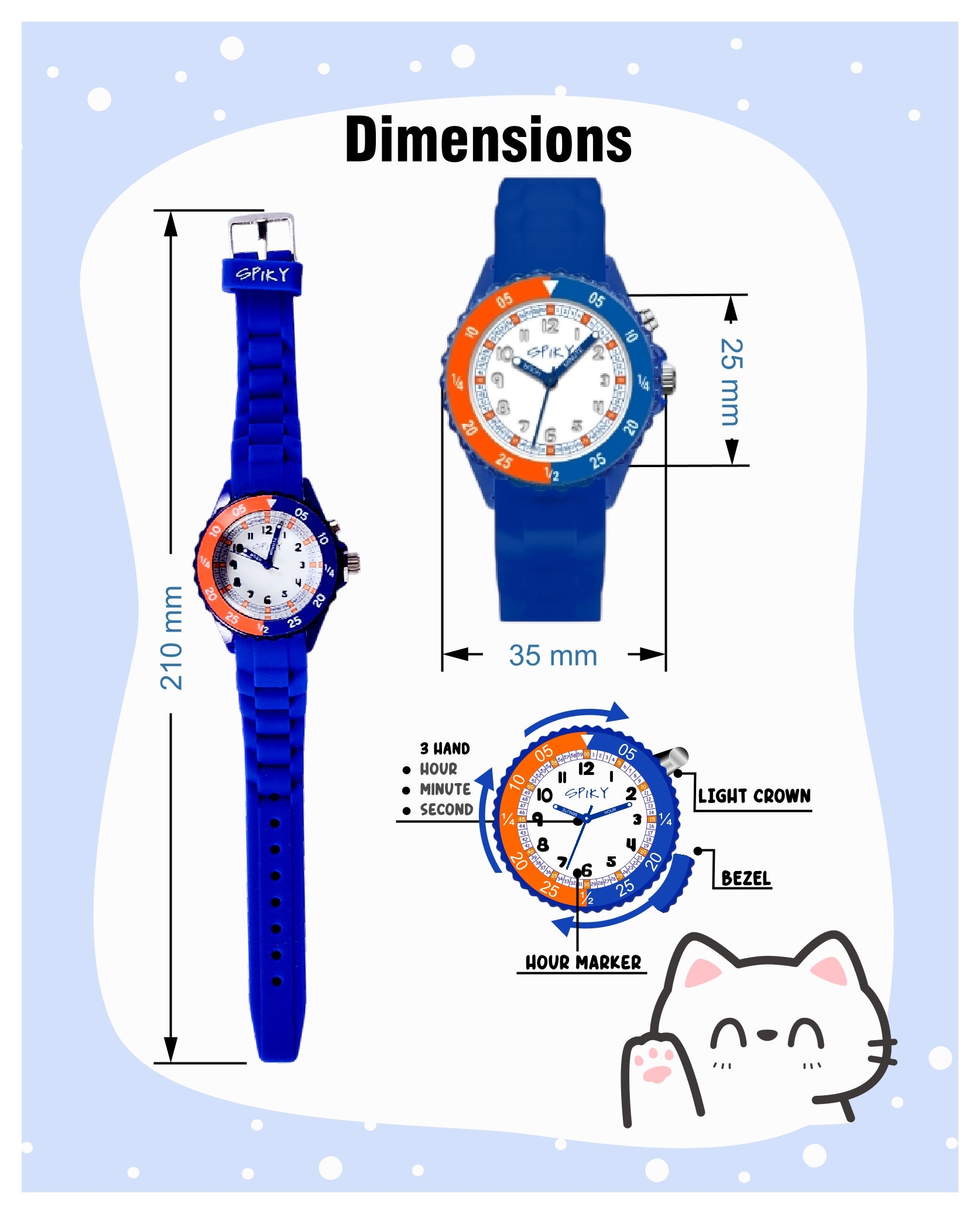 Spiky EVA30 Round Sports Analog Kids Watch