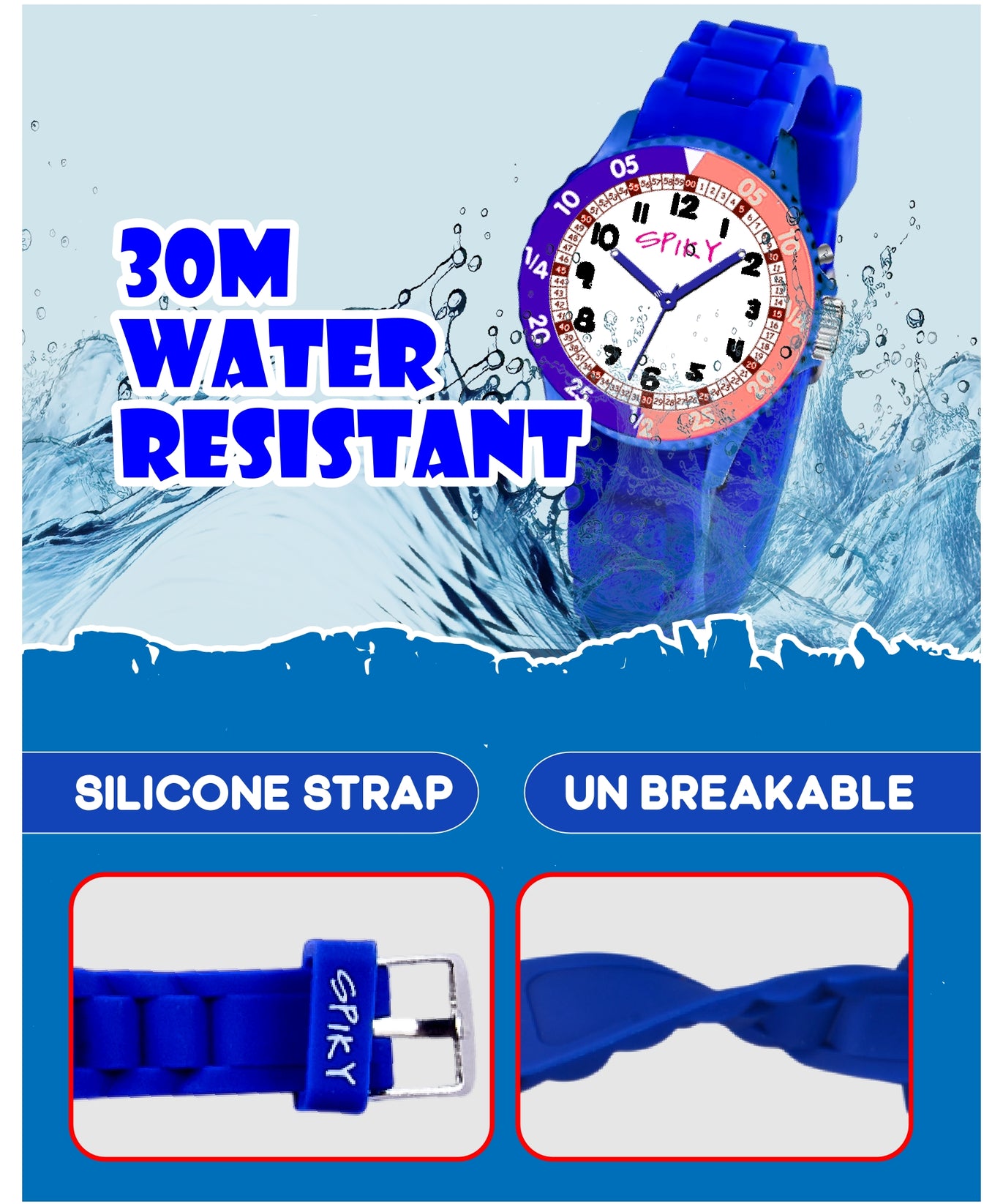 Spiky EVA30 Round Sports Analog Kids Watch