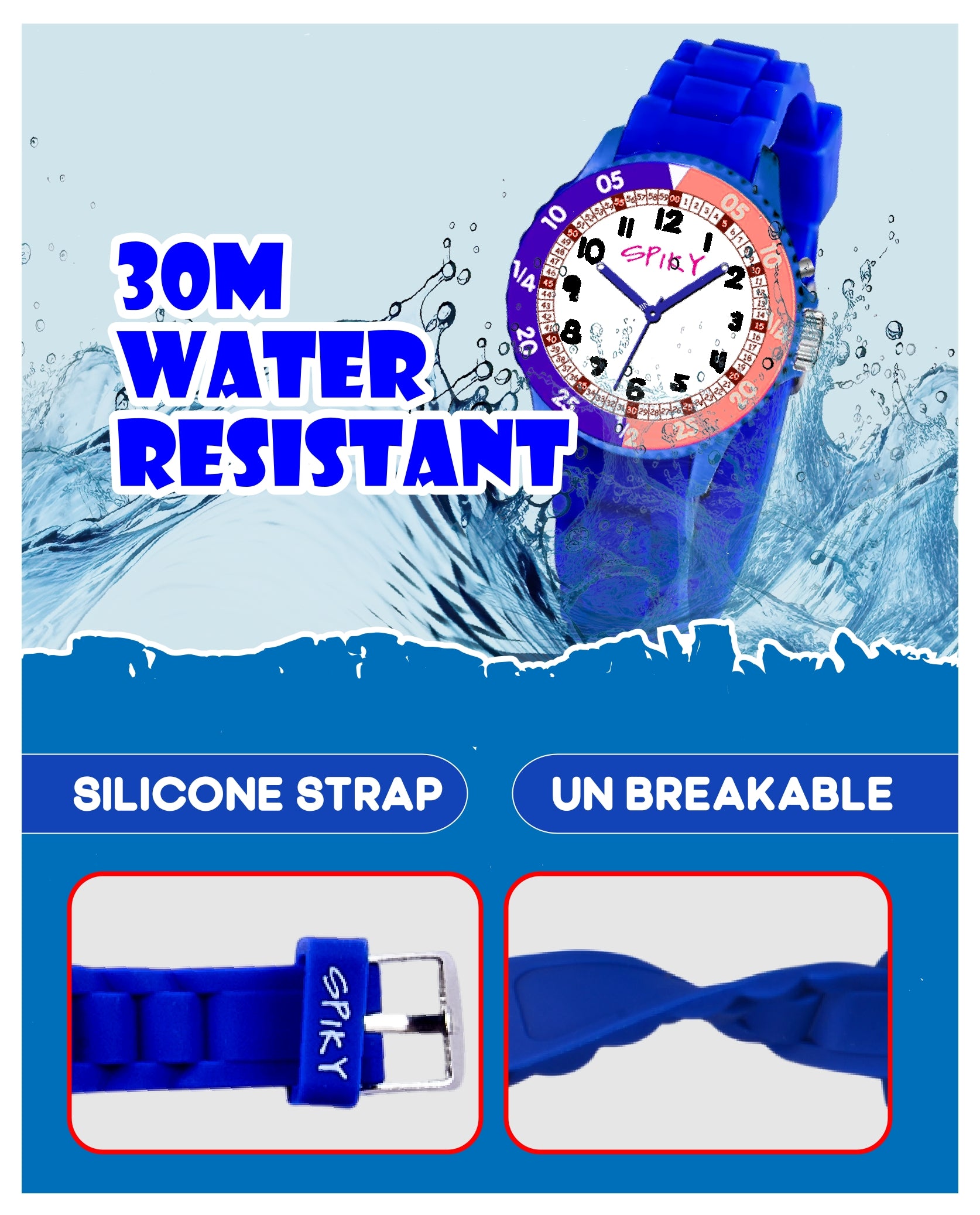 Spiky EVA30 Round Sports Analog Kids Watch