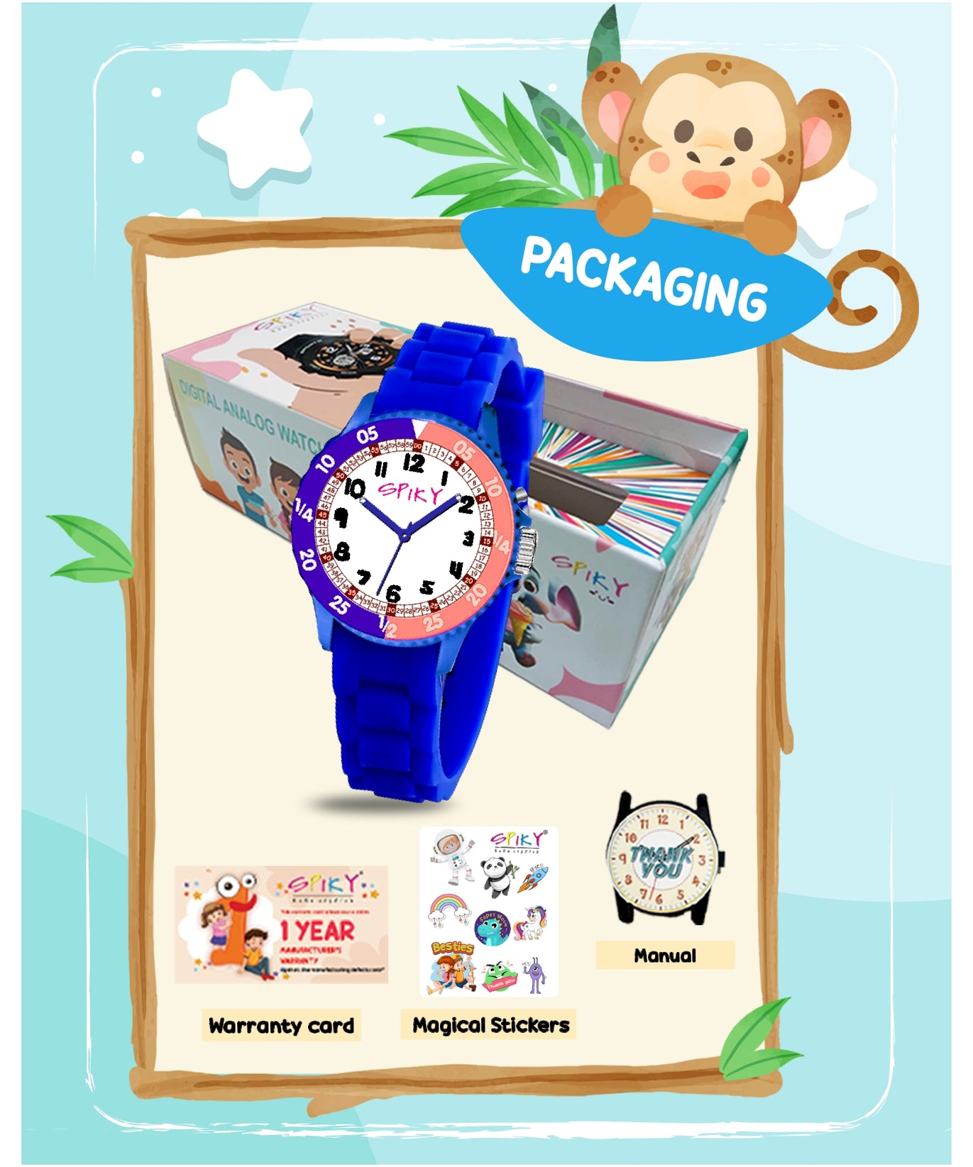 Spiky EVA30 Round Sports Analog Kids Watch