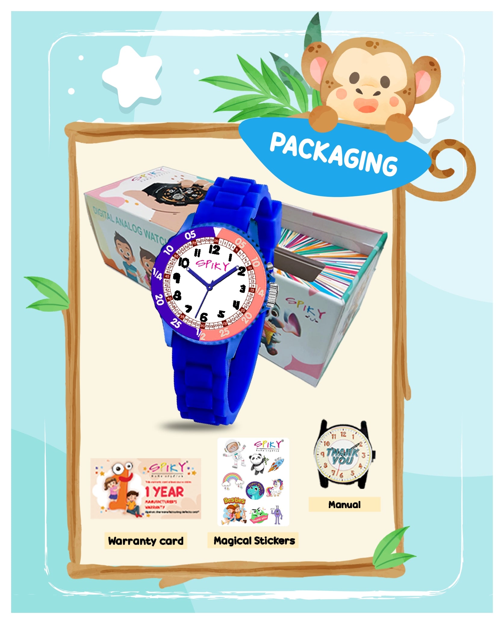 Spiky EVA30 Round Sports Analog Kids Watch