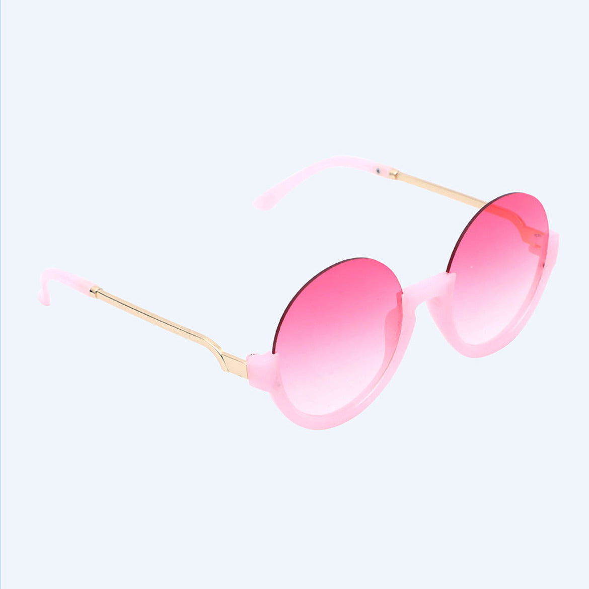 Spiky Round UV Protected Sunglass - Pink