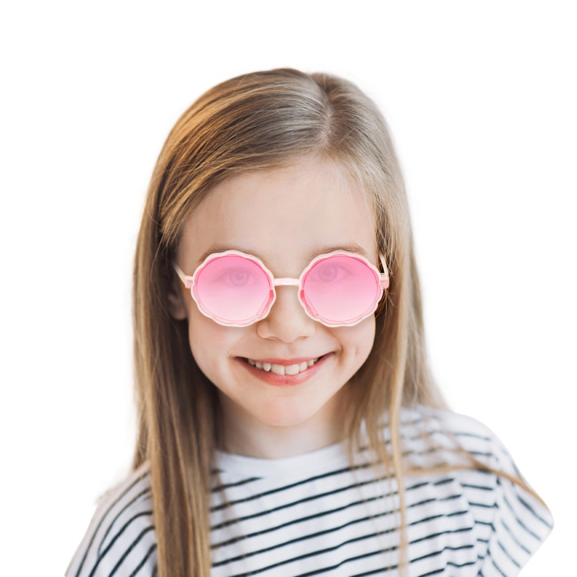 Spiky Round UV Protected Sunglass - Pink