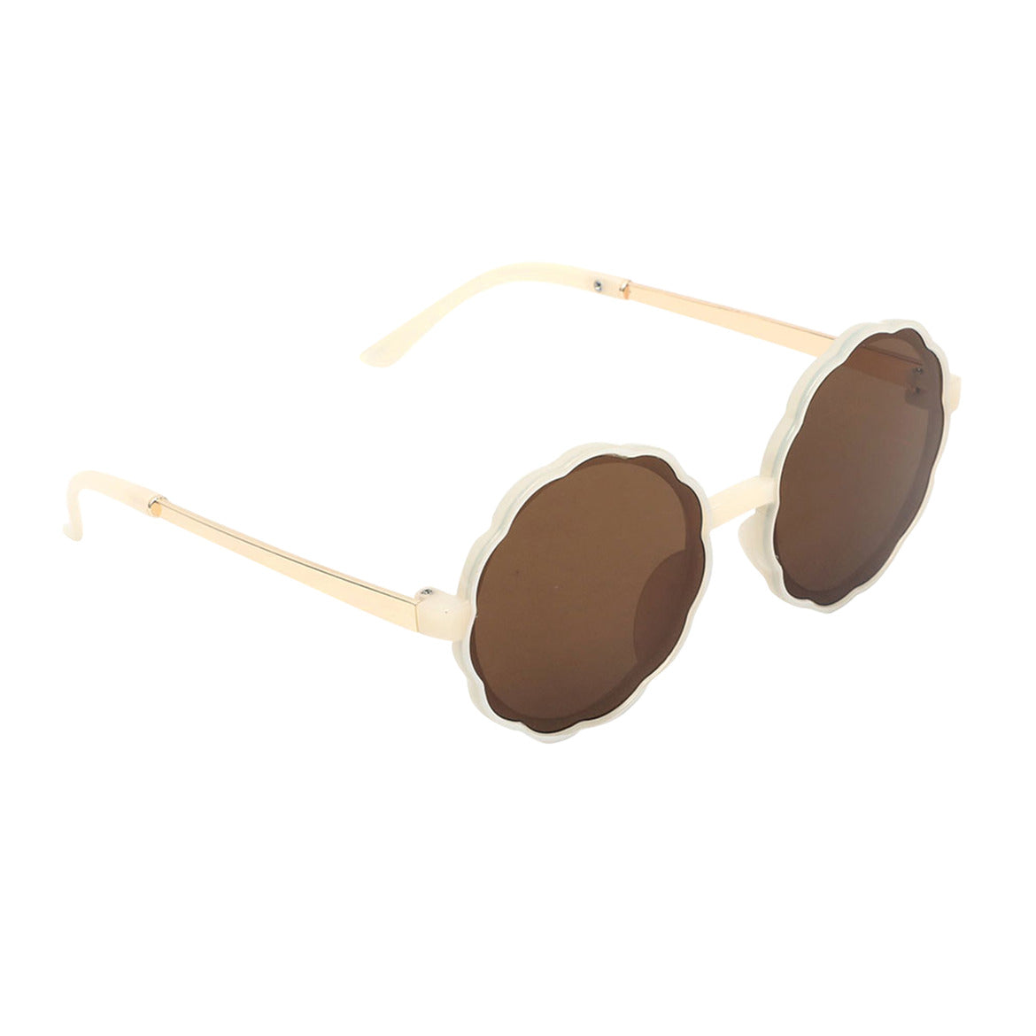 Spiky Round UV Protected Sunglass - Brown