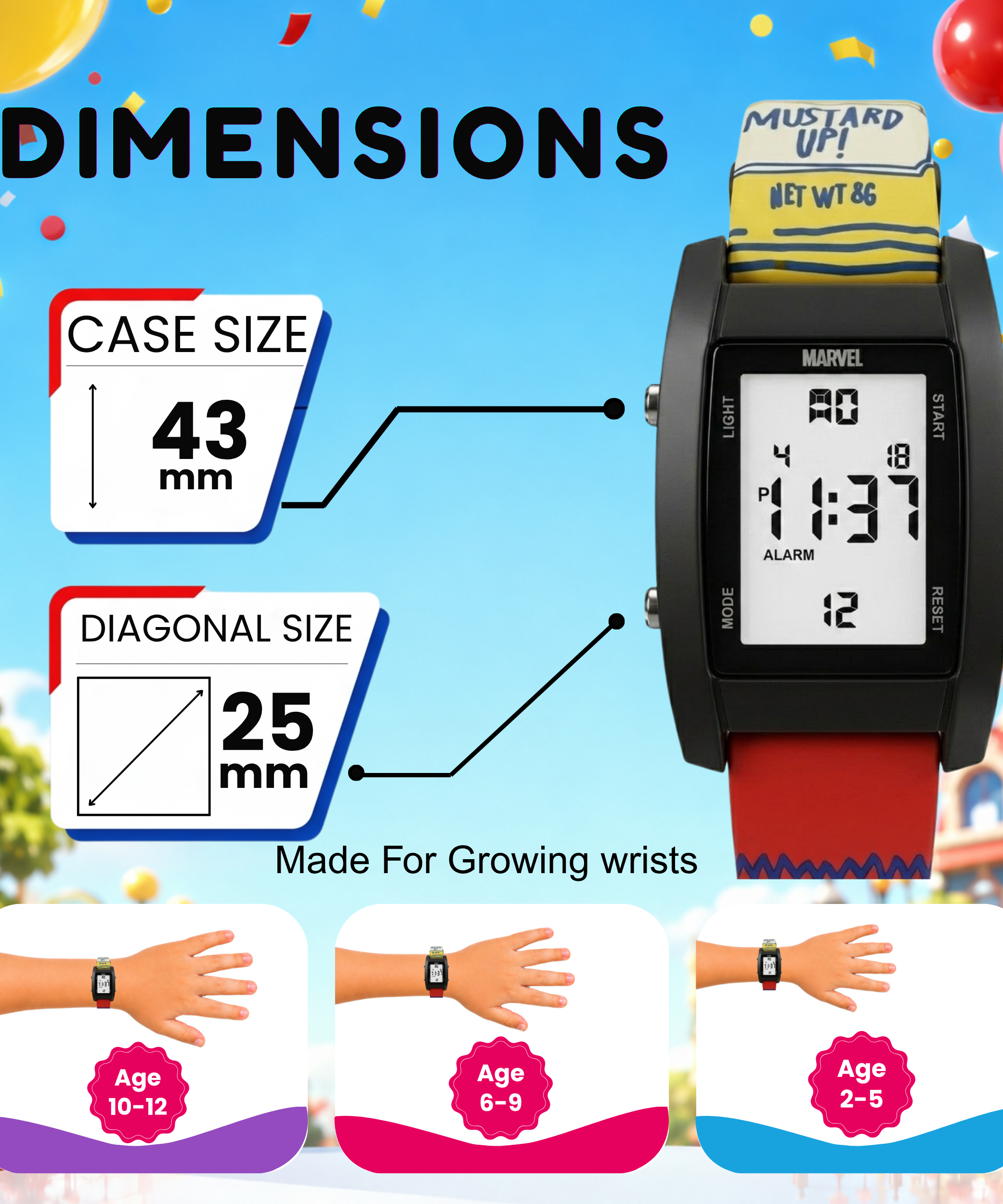Spiky Micky Mouse  theme Digital Kids Watch