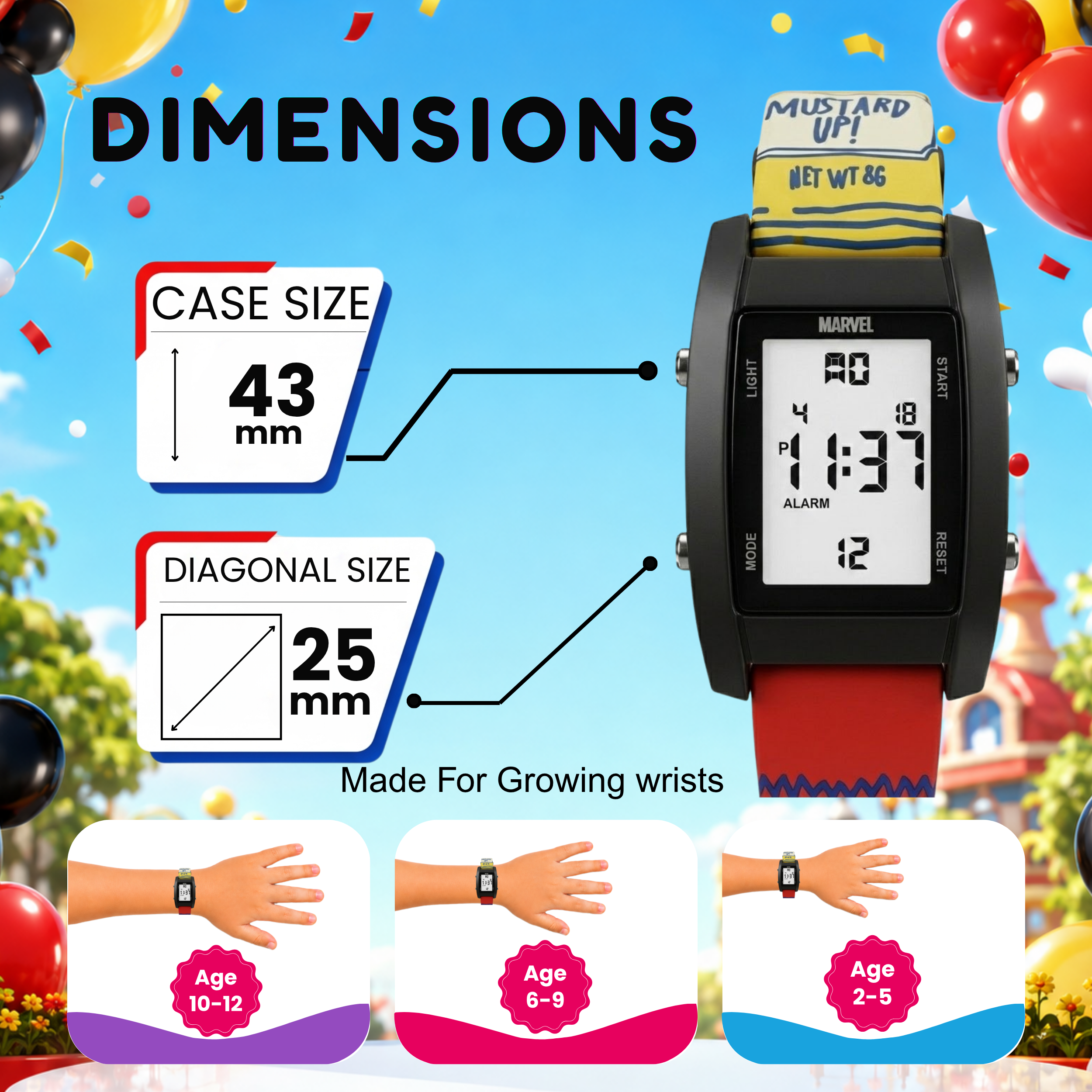 Spiky Micky Mouse  theme Digital Kids Watch
