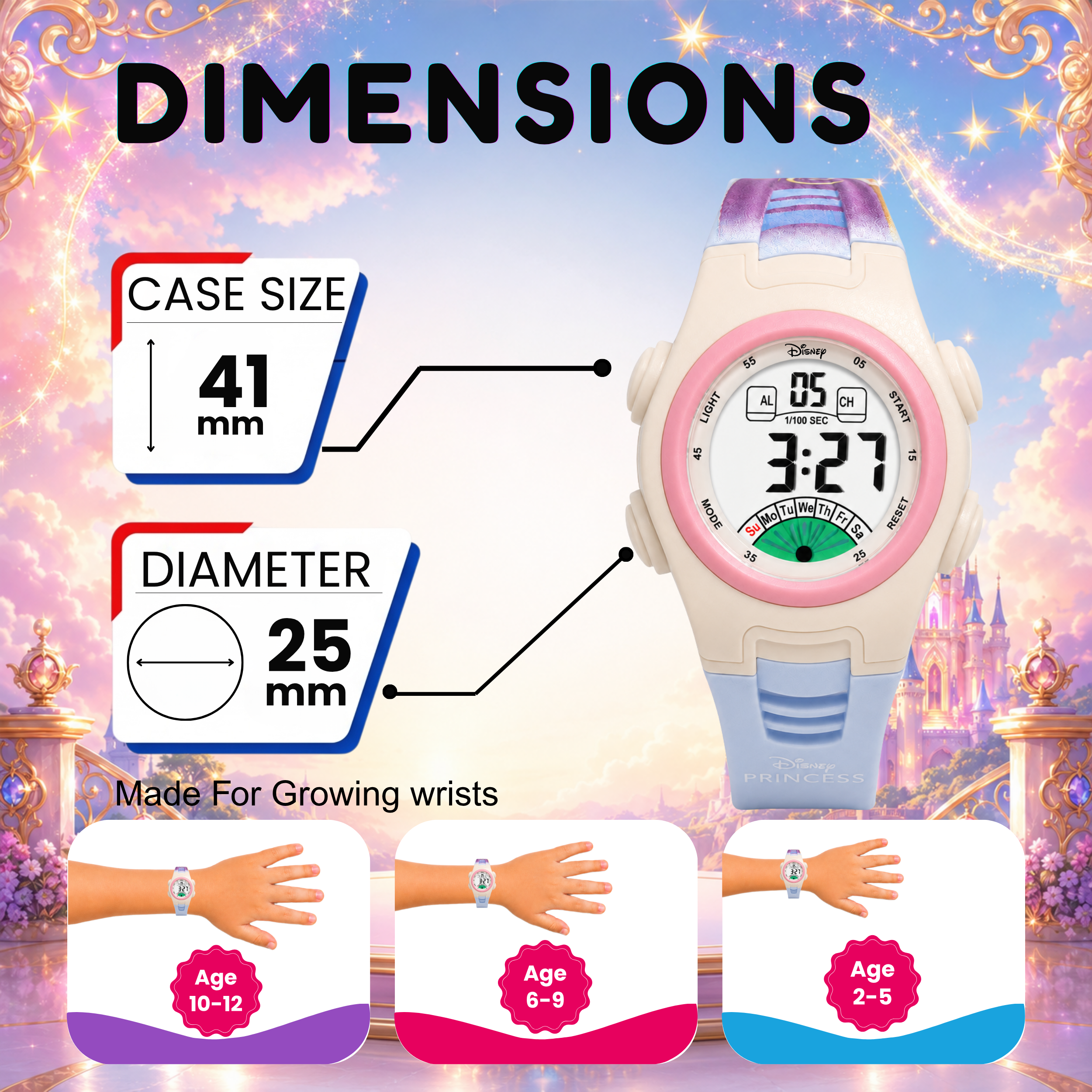 Spiky Princess theme Digital Kids Watch
