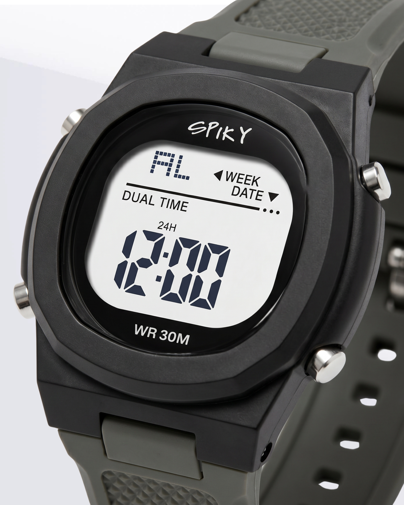 Spiky EVA65 Round Digital Sports Watch for Kids