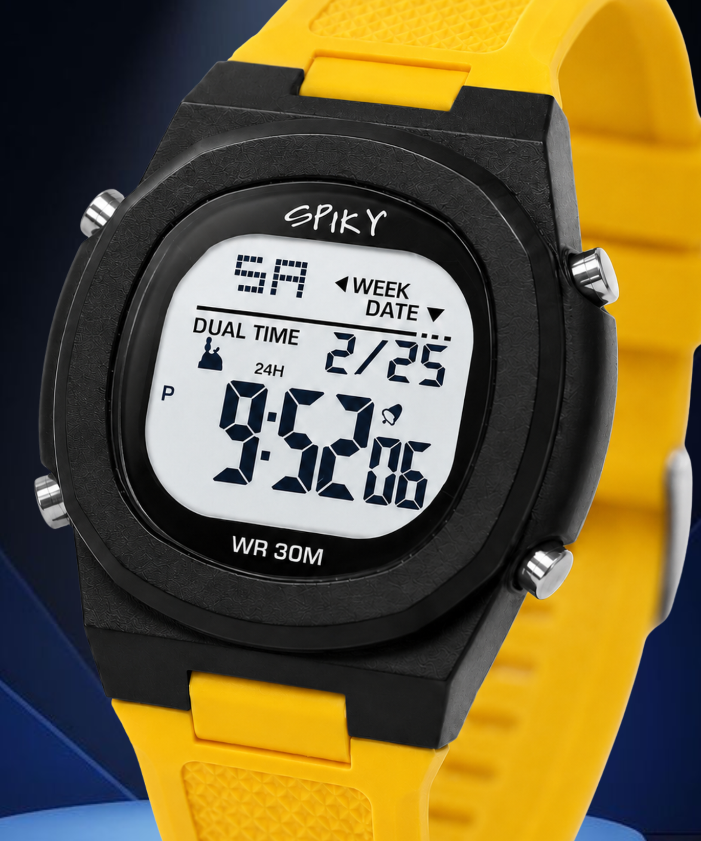 Spiky EVA65 Round Digital Sports Watch for Kids