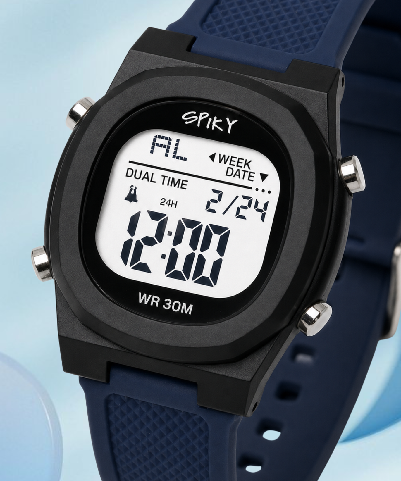 Spiky EVA65 Round Digital Sports Watch for Kids