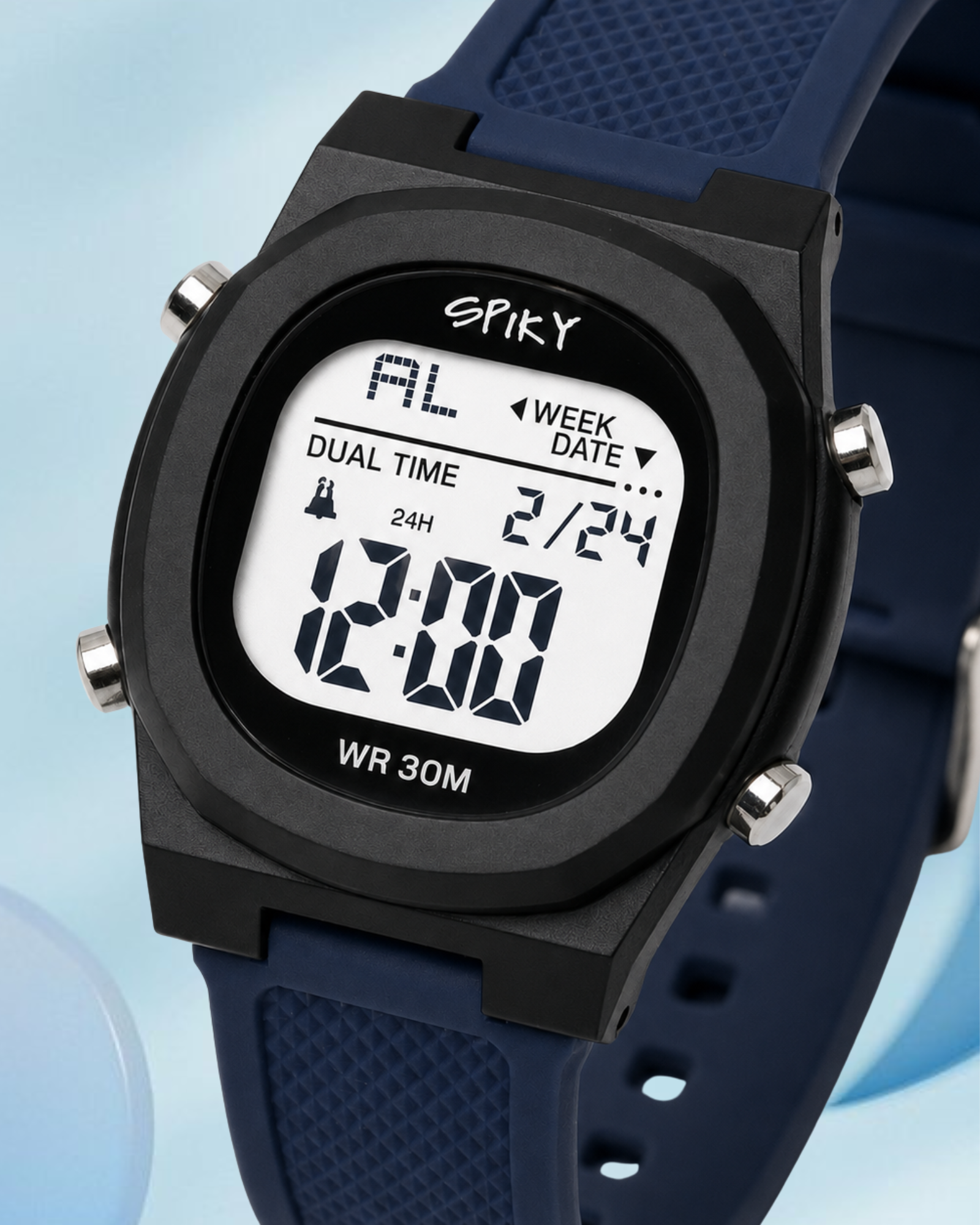 Spiky EVA65 Round Digital Sports Watch for Kids