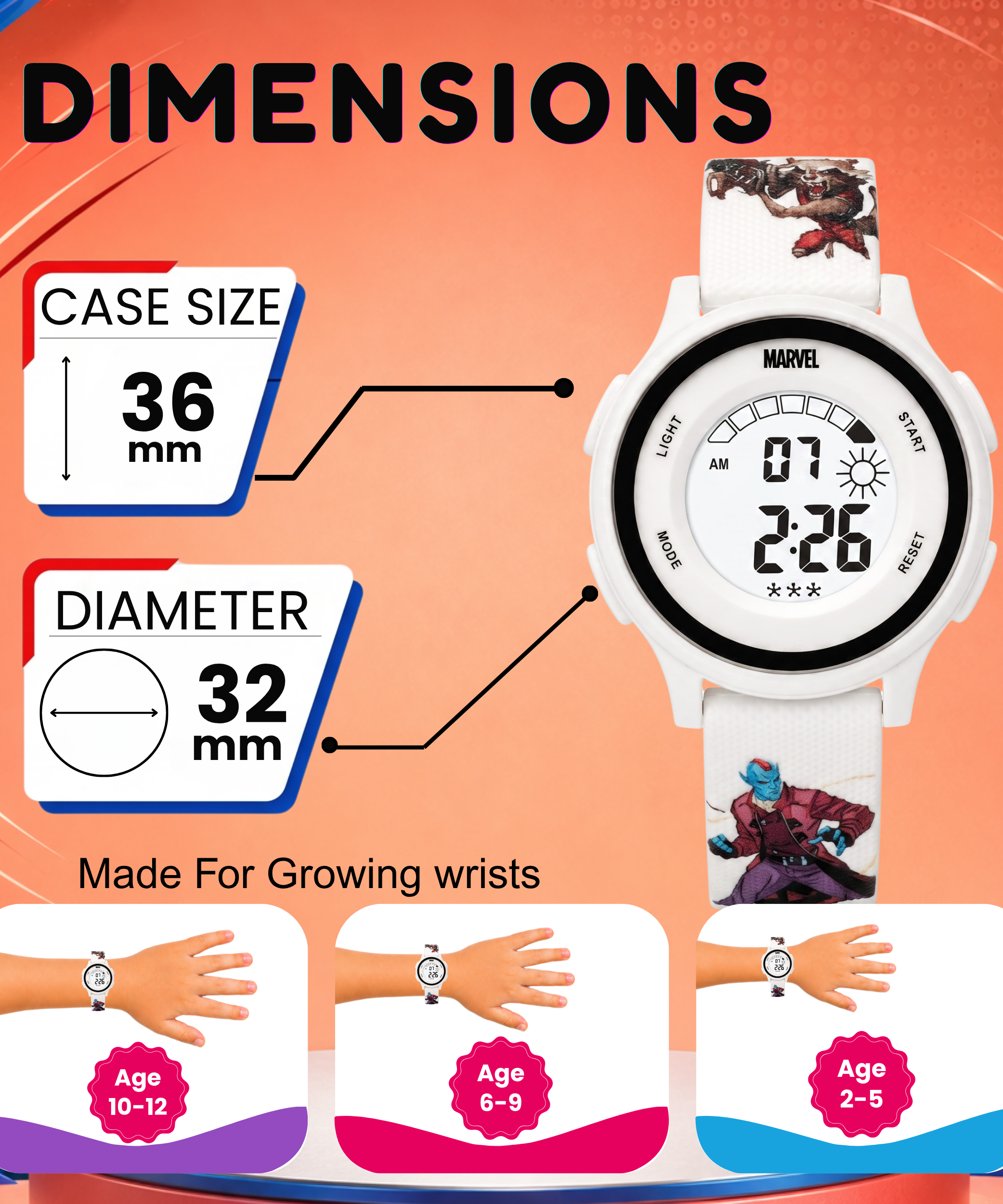 Spiky Avengers Digital Kids Watch