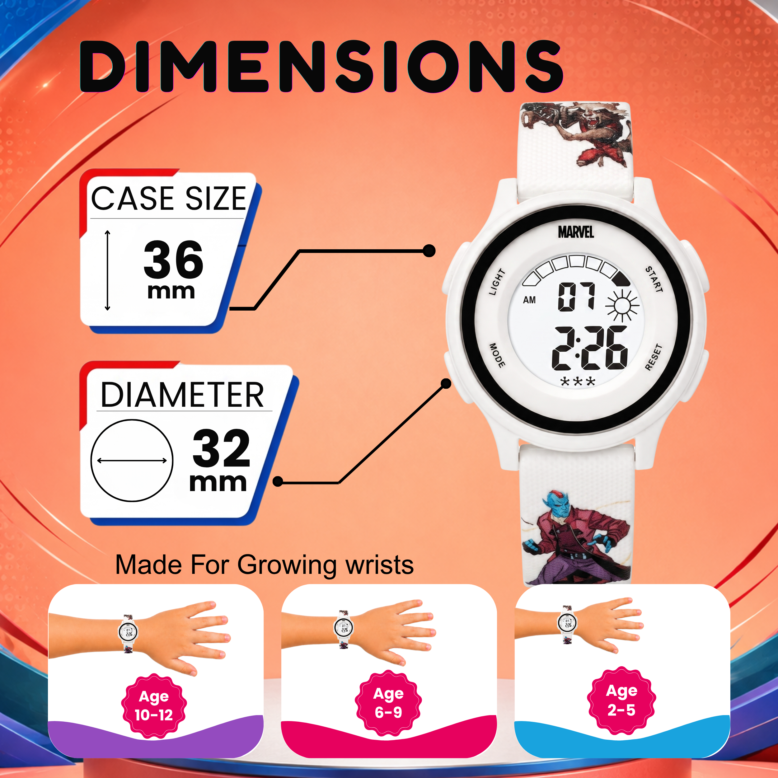 Spiky Avengers Digital Kids Watch