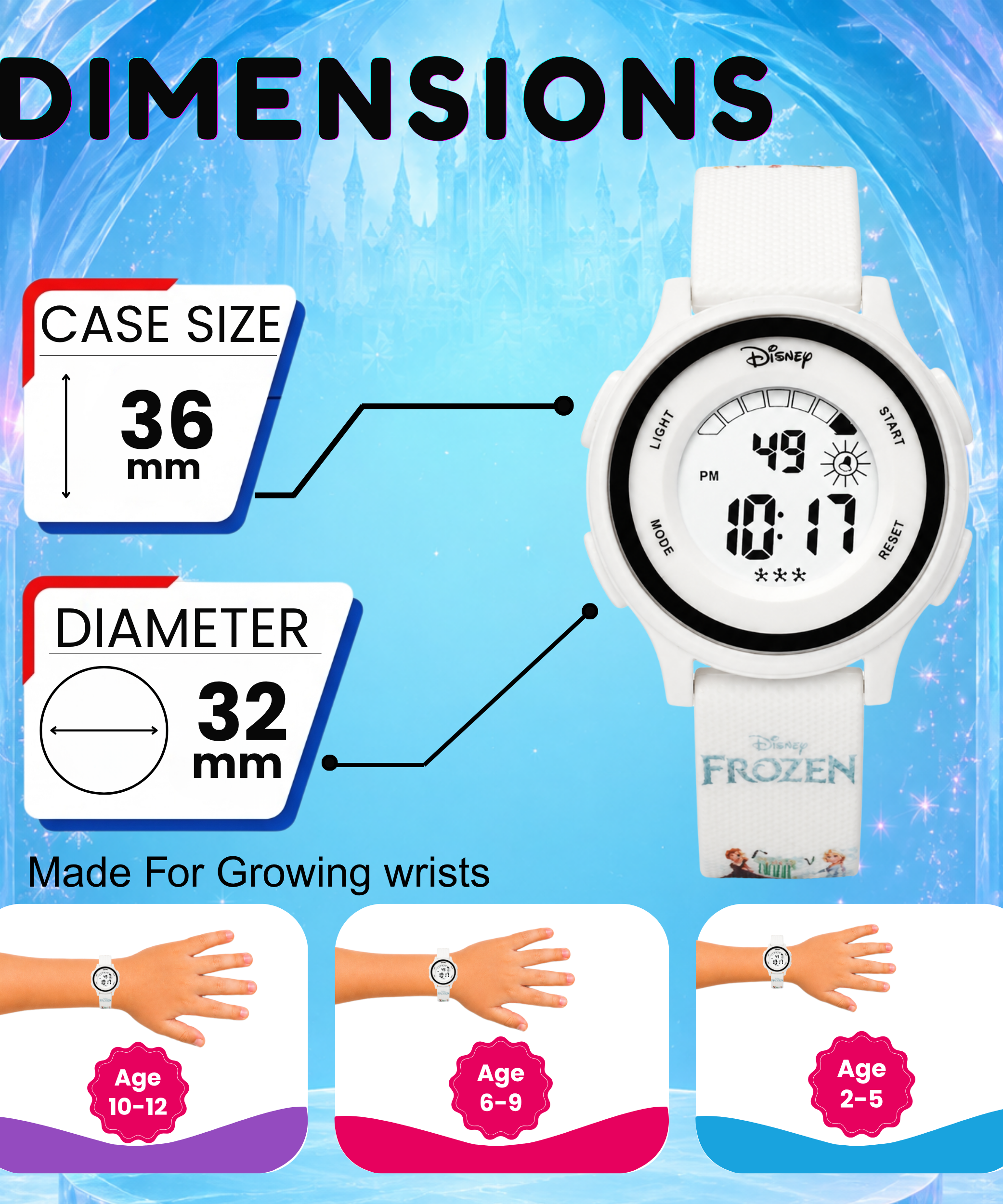 Spiky Frozen theme Digital Kids Watch