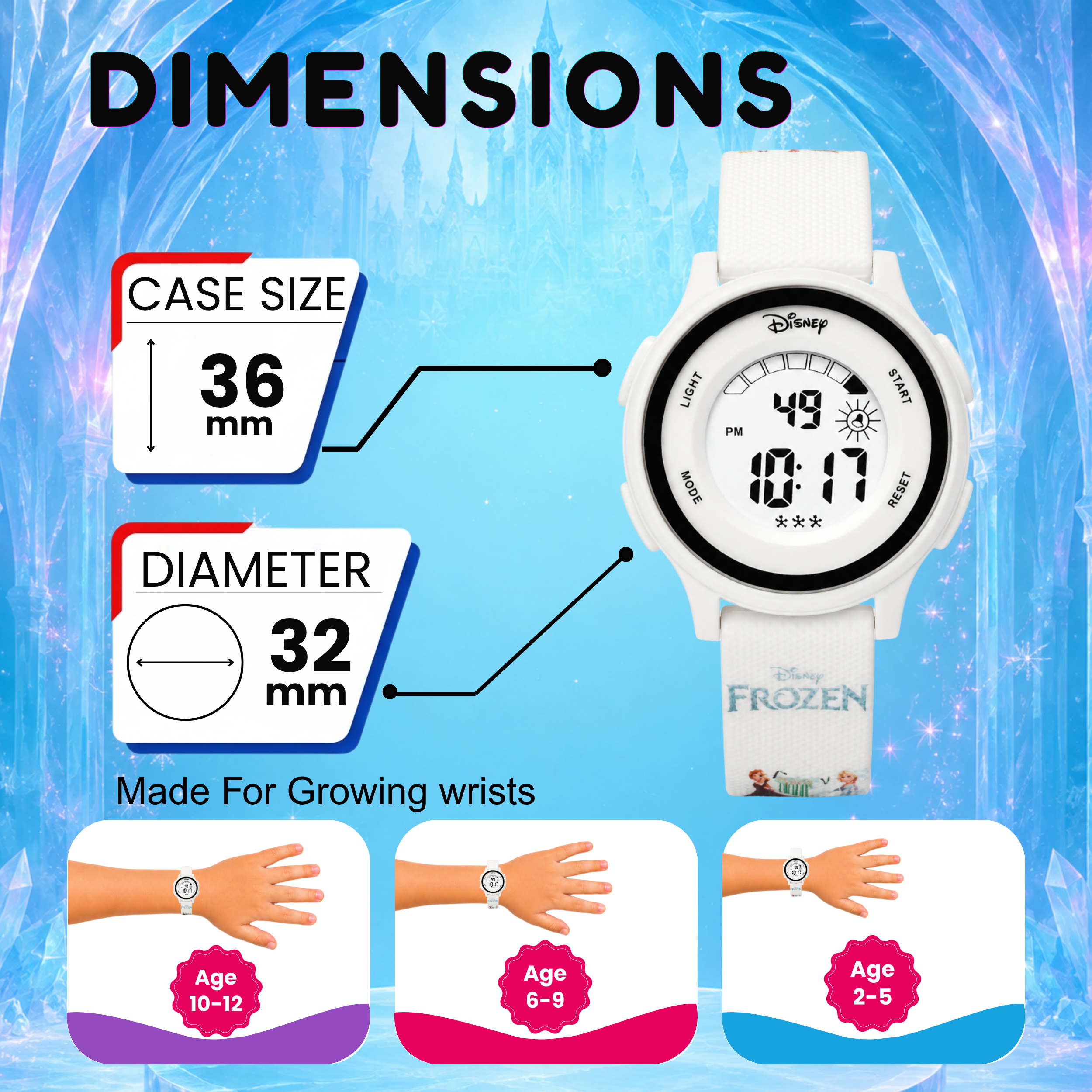 Spiky Frozen theme Digital Kids Watch