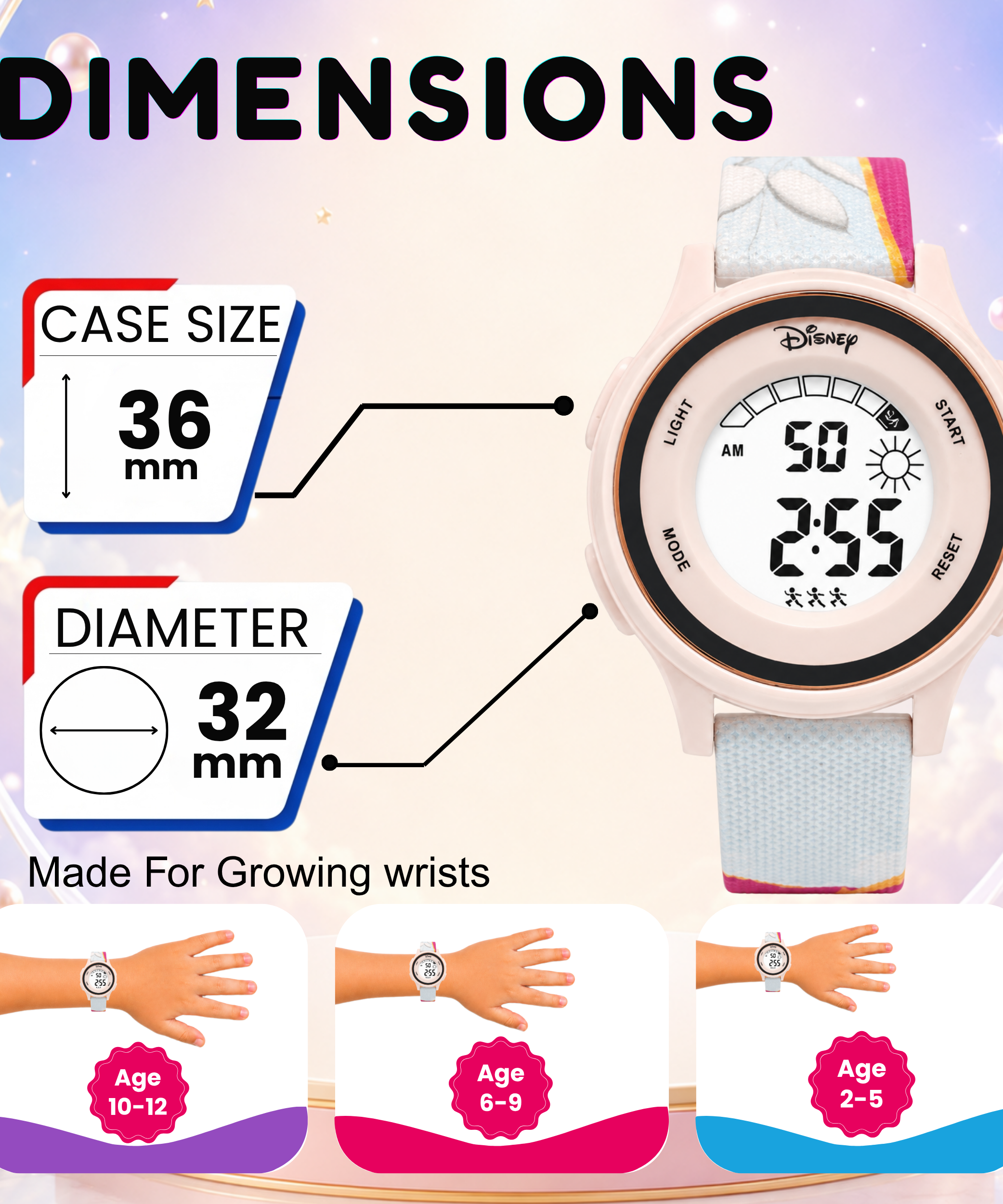 Spiky Princess theme Digital Kids Watch
