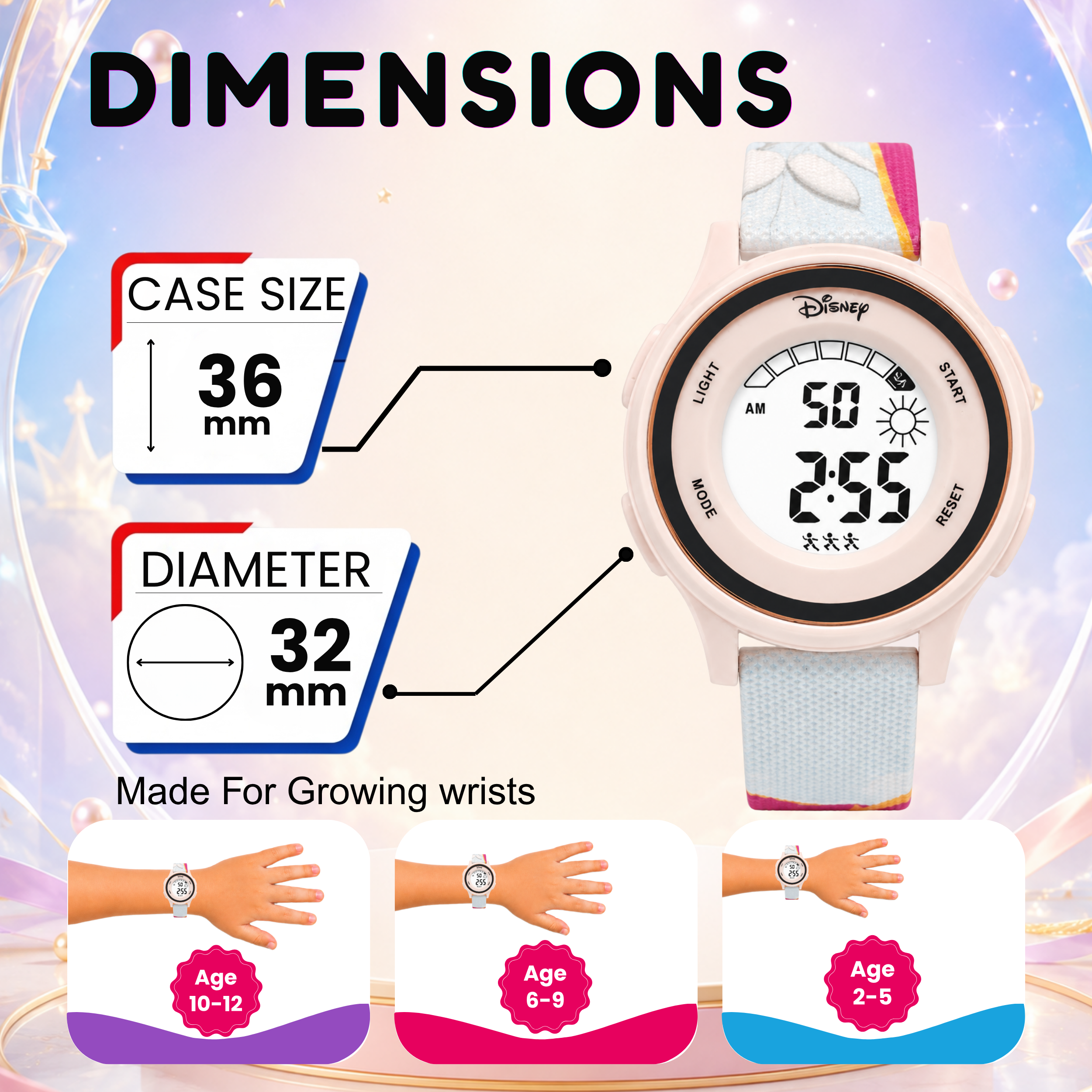 Spiky Princess theme Digital Kids Watch