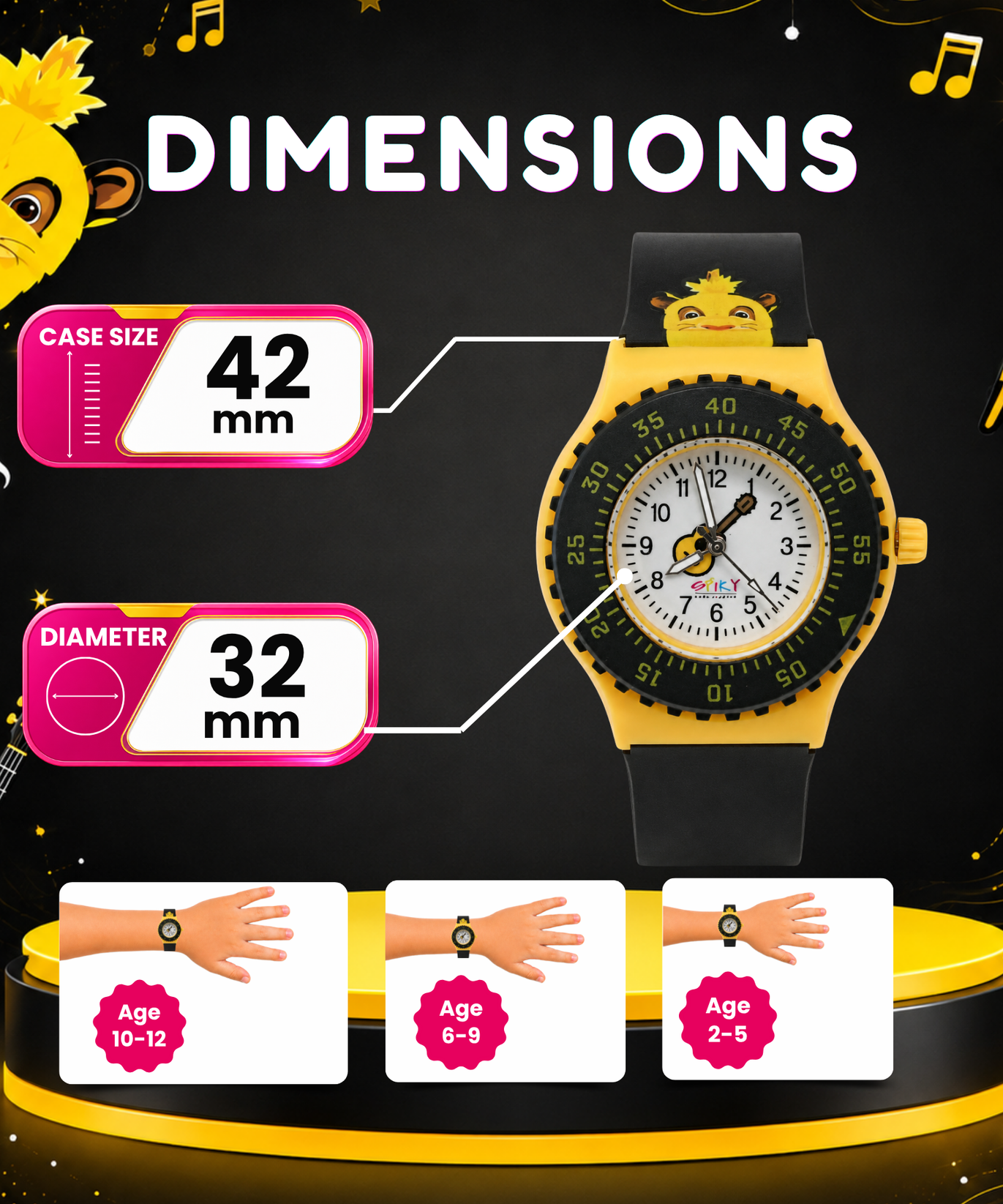 SPIKY Analog Kids Watch for Girls and Boys