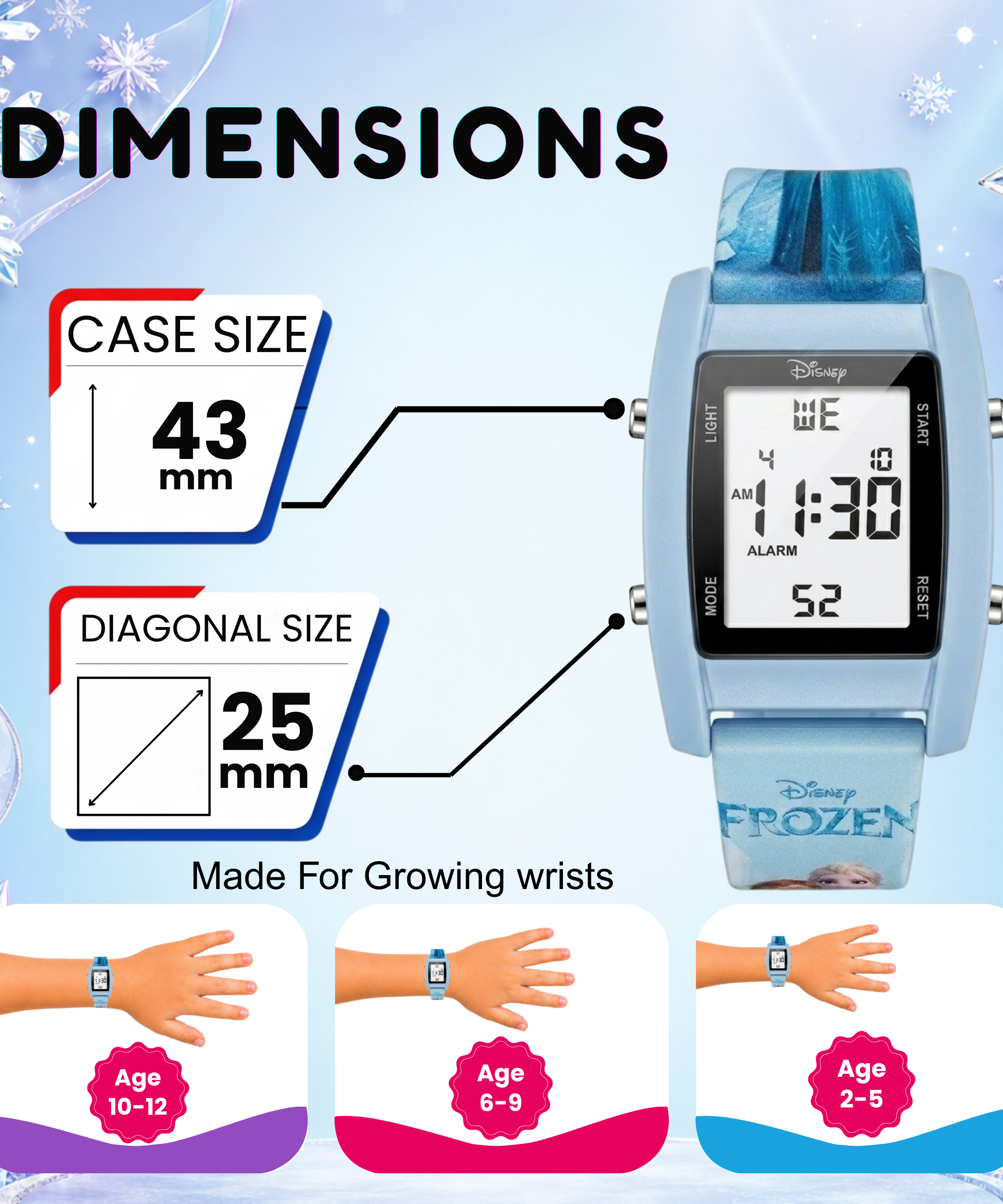 Spiky Frozen theme Digital Kids Watch