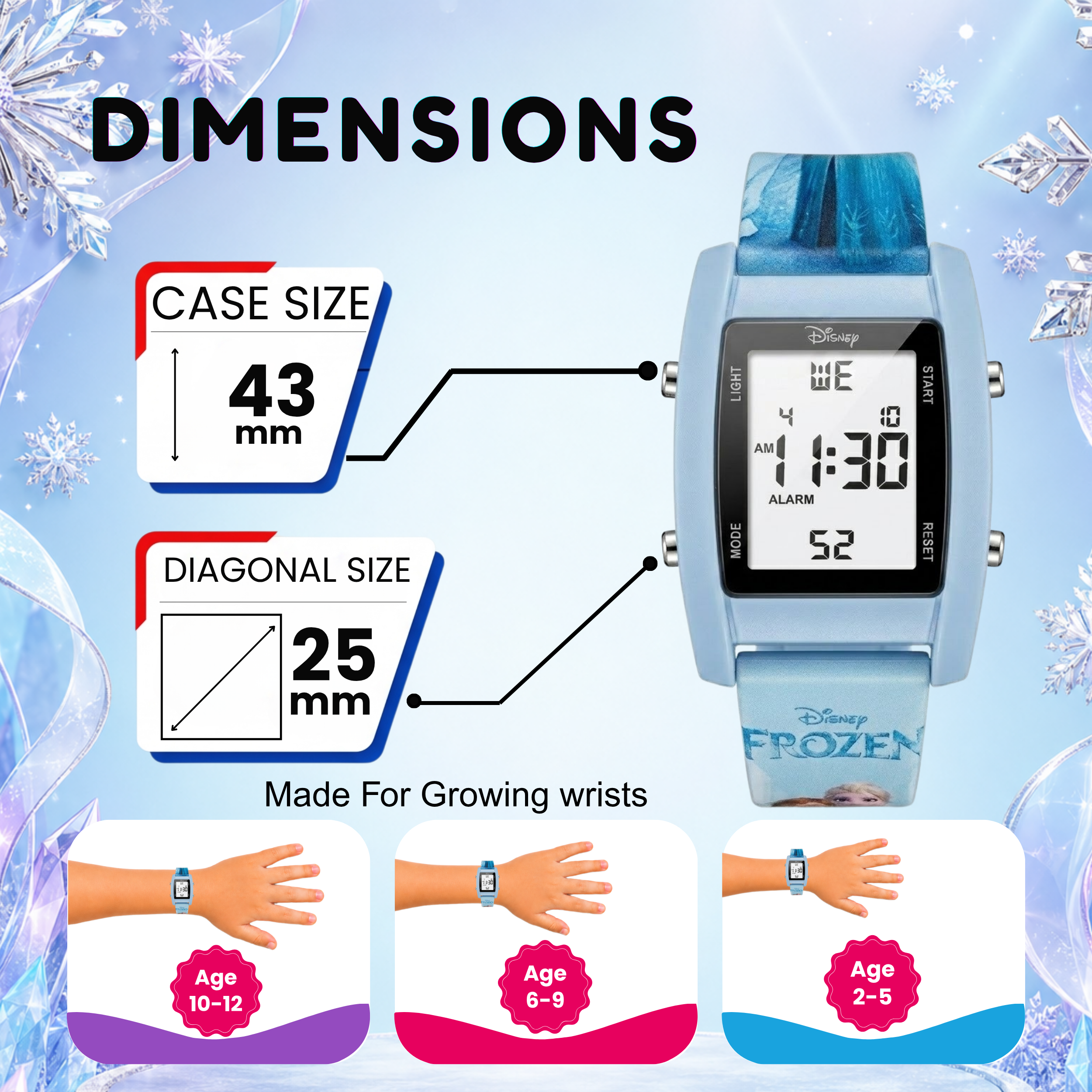Spiky Frozen theme Digital Kids Watch