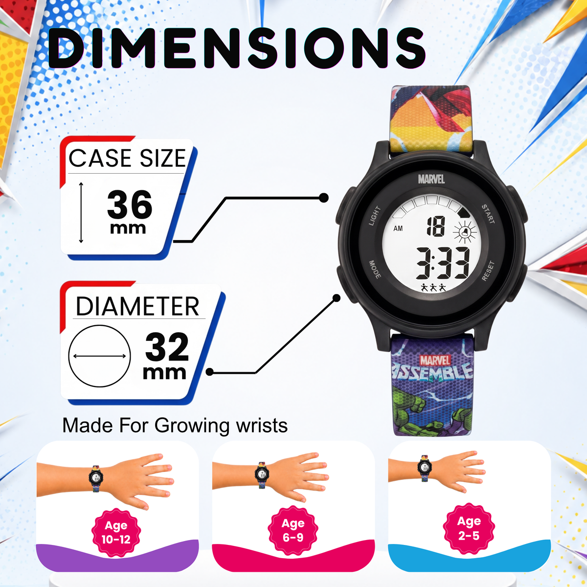 Spiky Avengers Digital Kids Watch