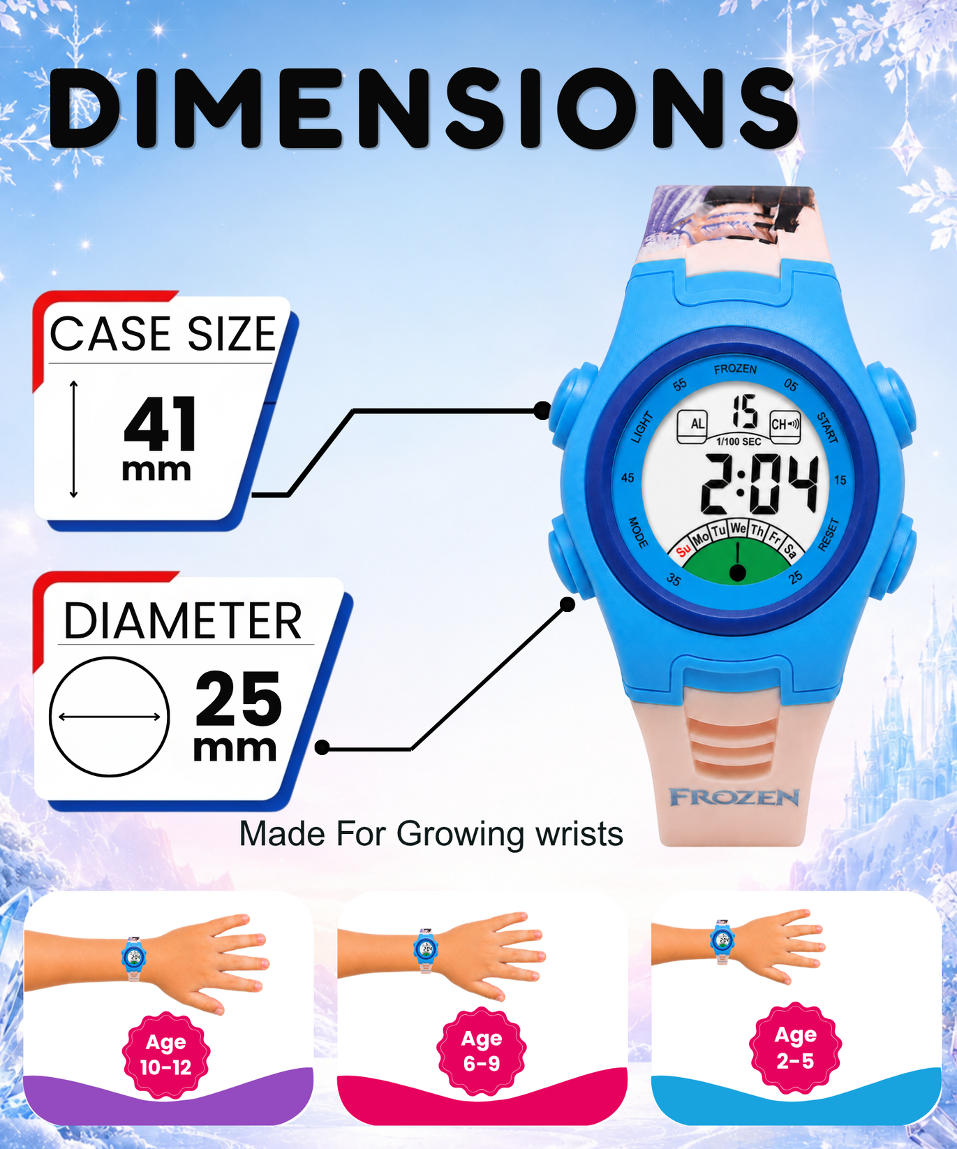 Spiky Frozen theme Digital Kids Watch
