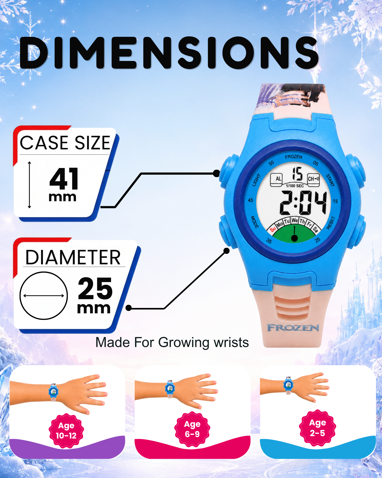Spiky Frozen theme Digital Kids Watch