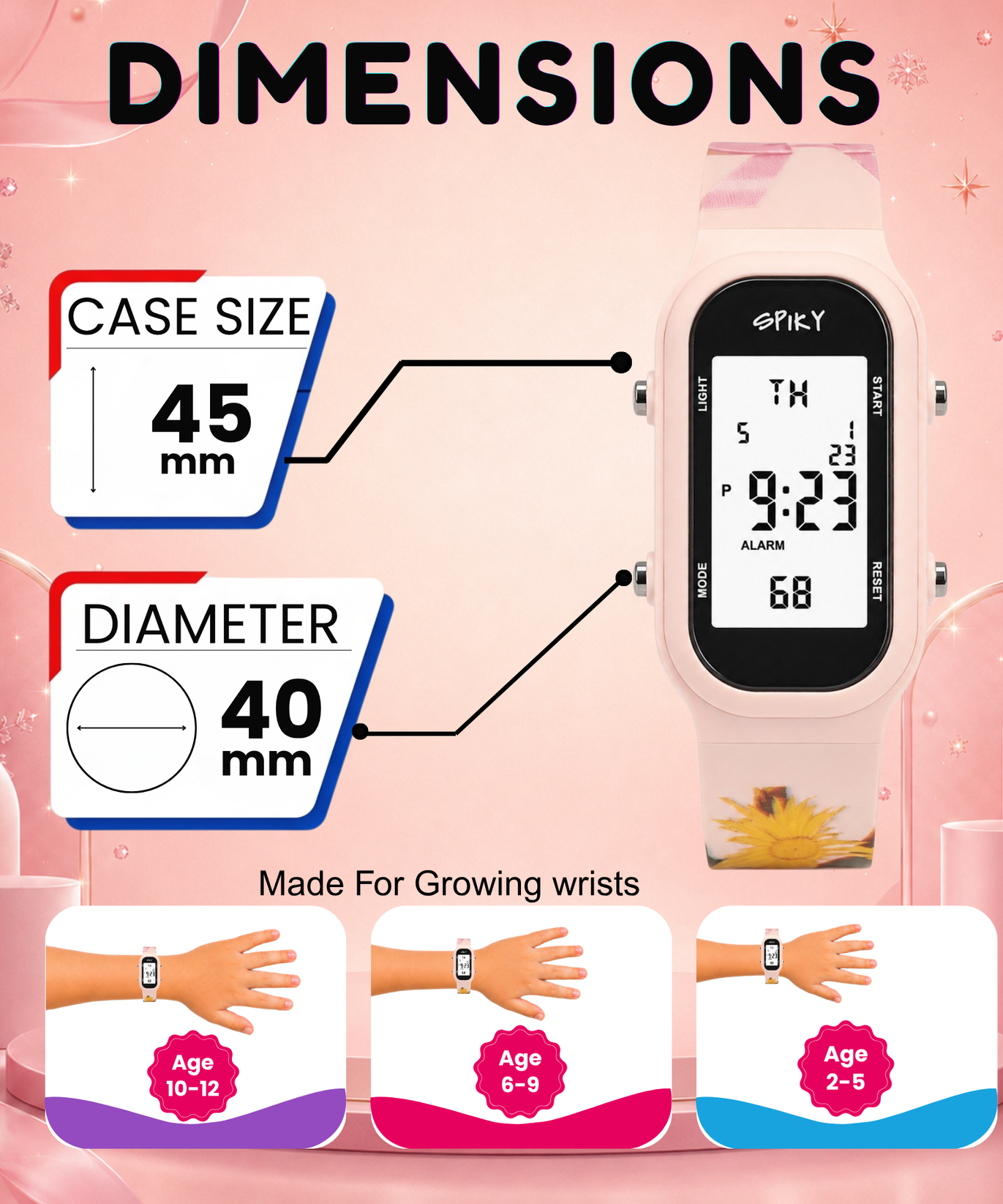 Spiky Kids Digital Watch for Boys and Girls