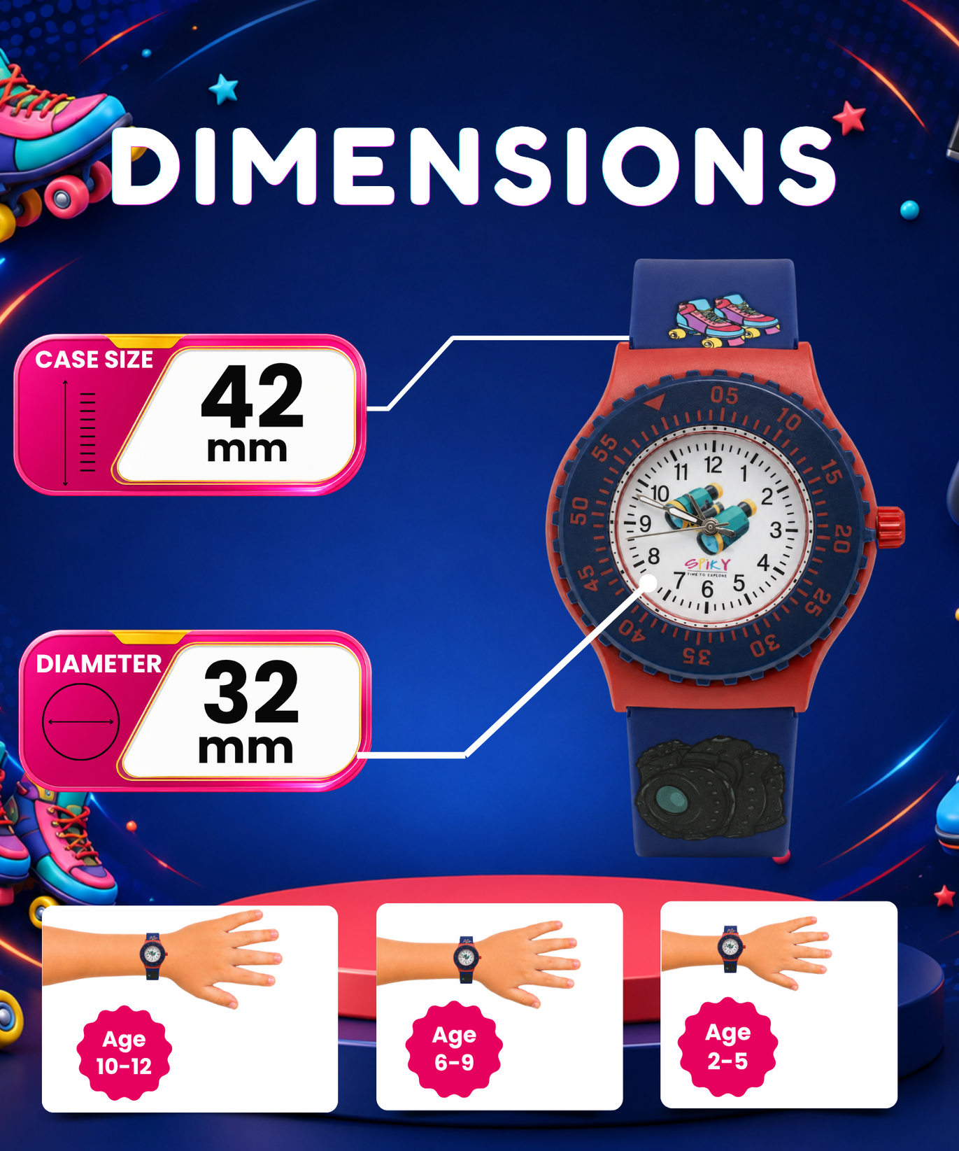 SPIKY Analog Kids Watch for Boys