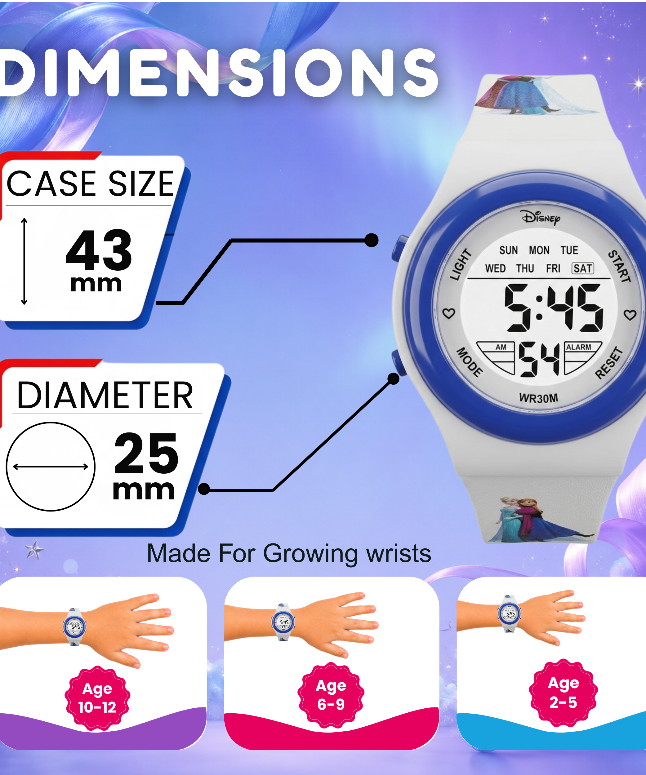 Spiky Frozen theme Digital Kids Watch