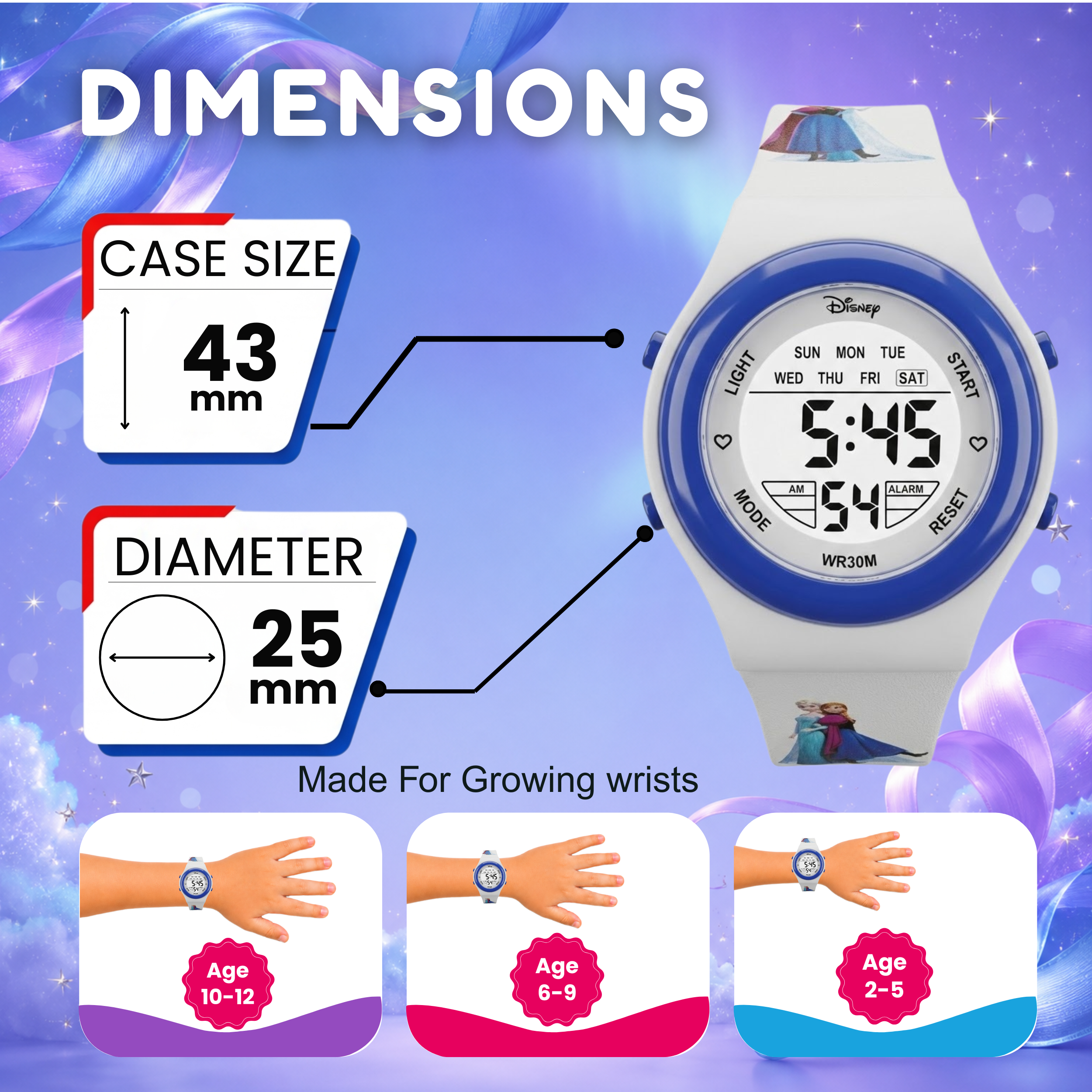 Spiky Frozen theme Digital Kids Watch