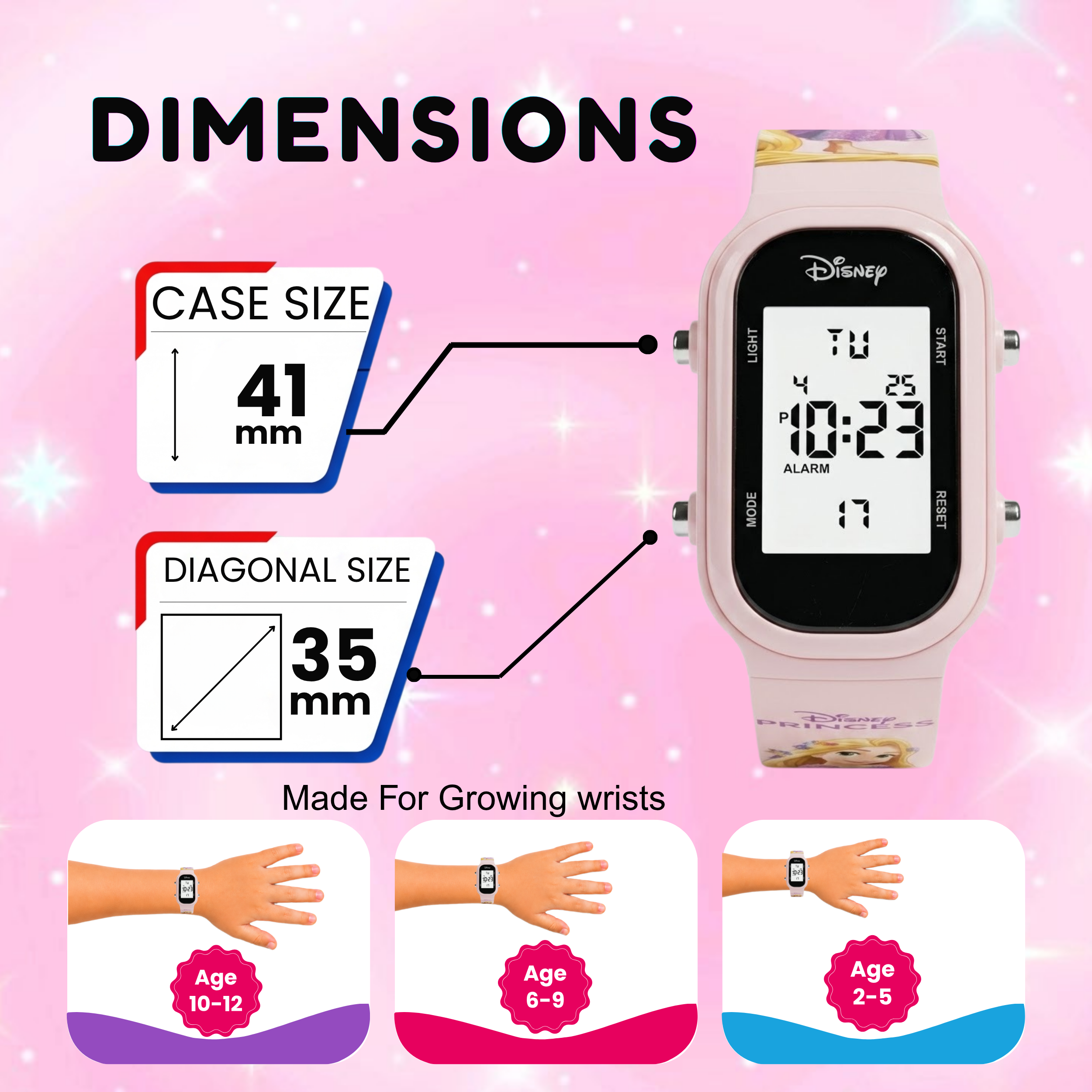 Spiky Princess theme Digital Kids Watch
