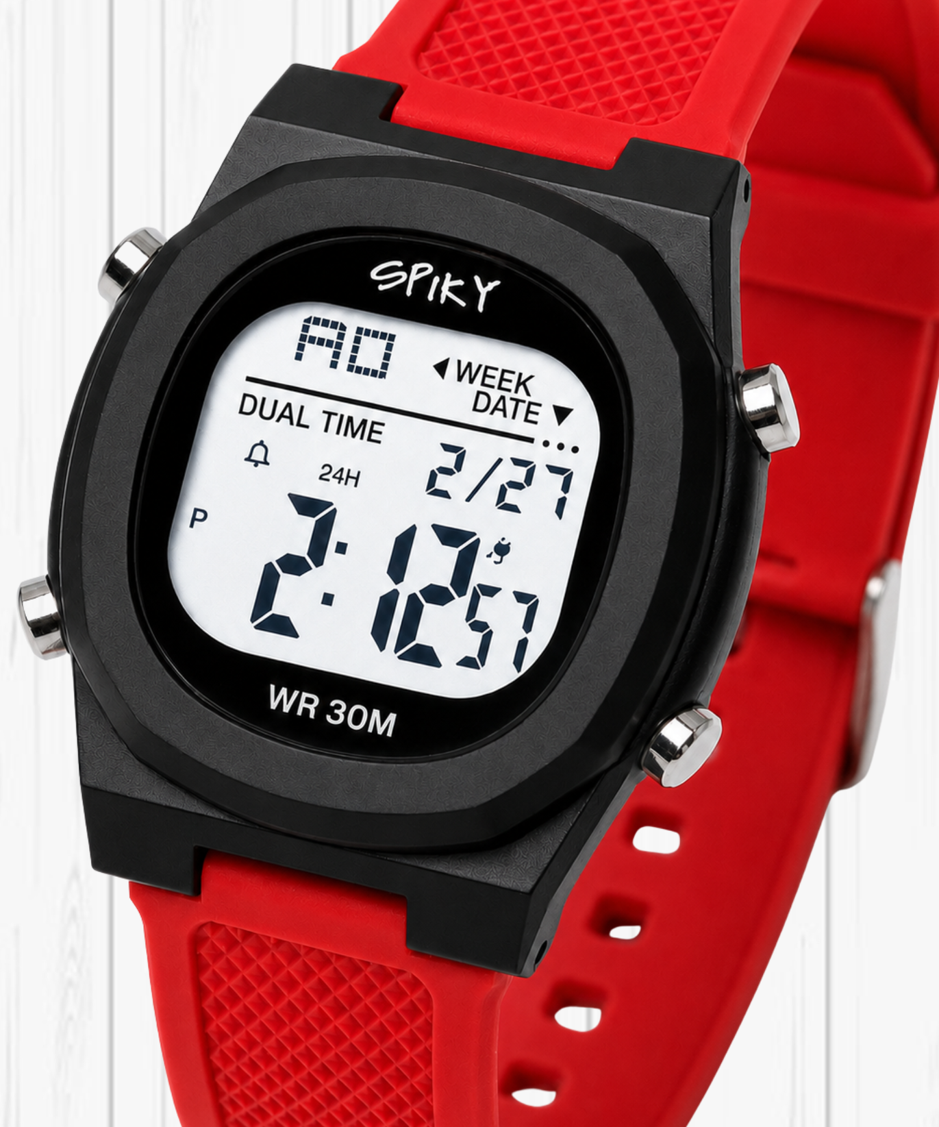 Spiky EVA65 Round Digital Sports Watch for Kids