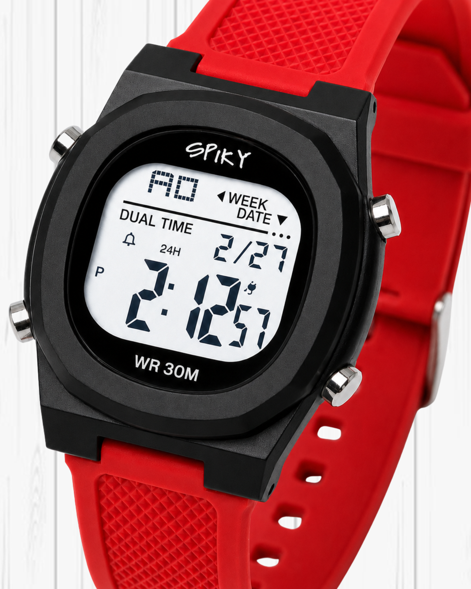 Spiky EVA65 Round Digital Sports Watch for Kids