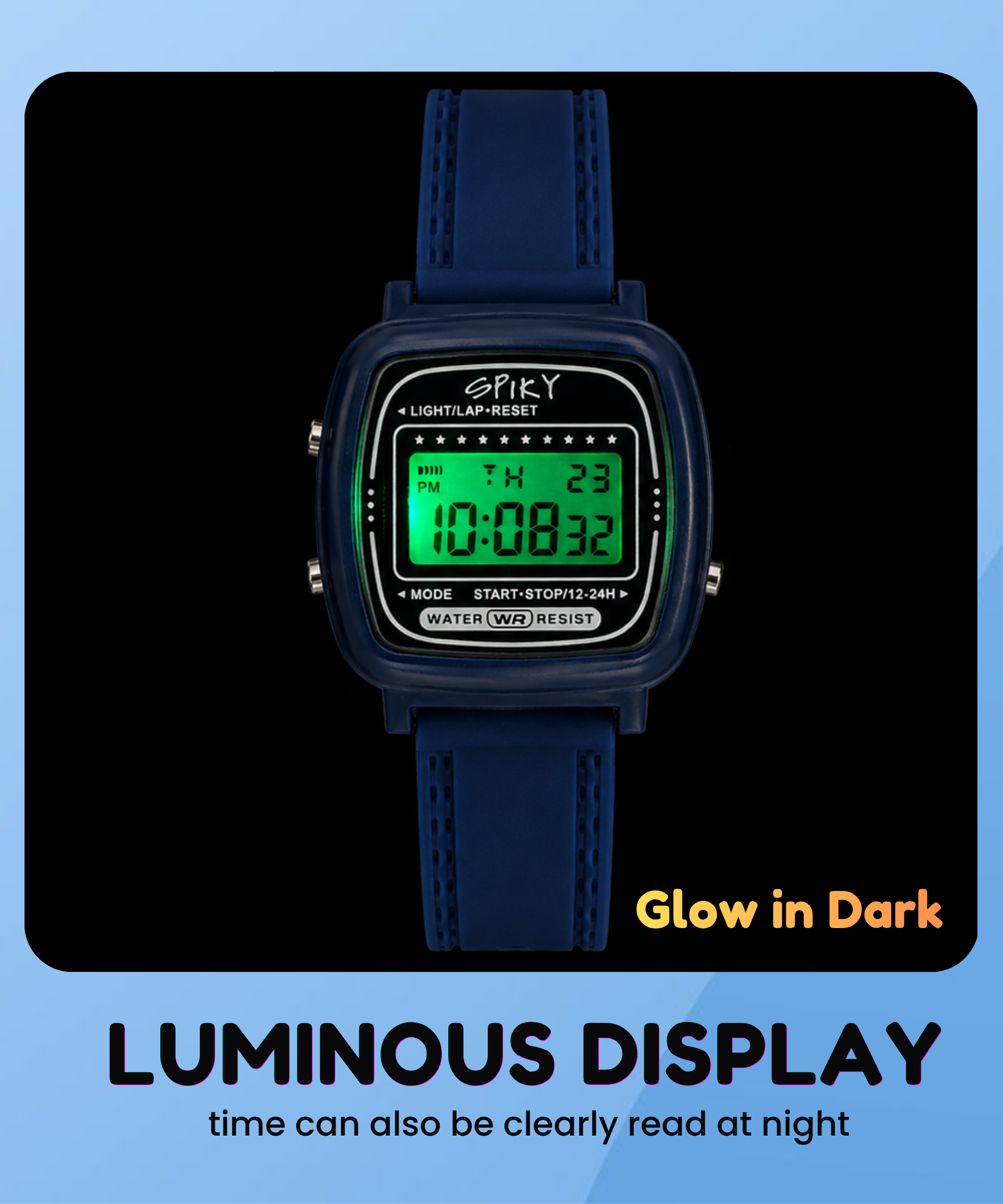 Spiky Square Digital Sports Watch for Kids Boys