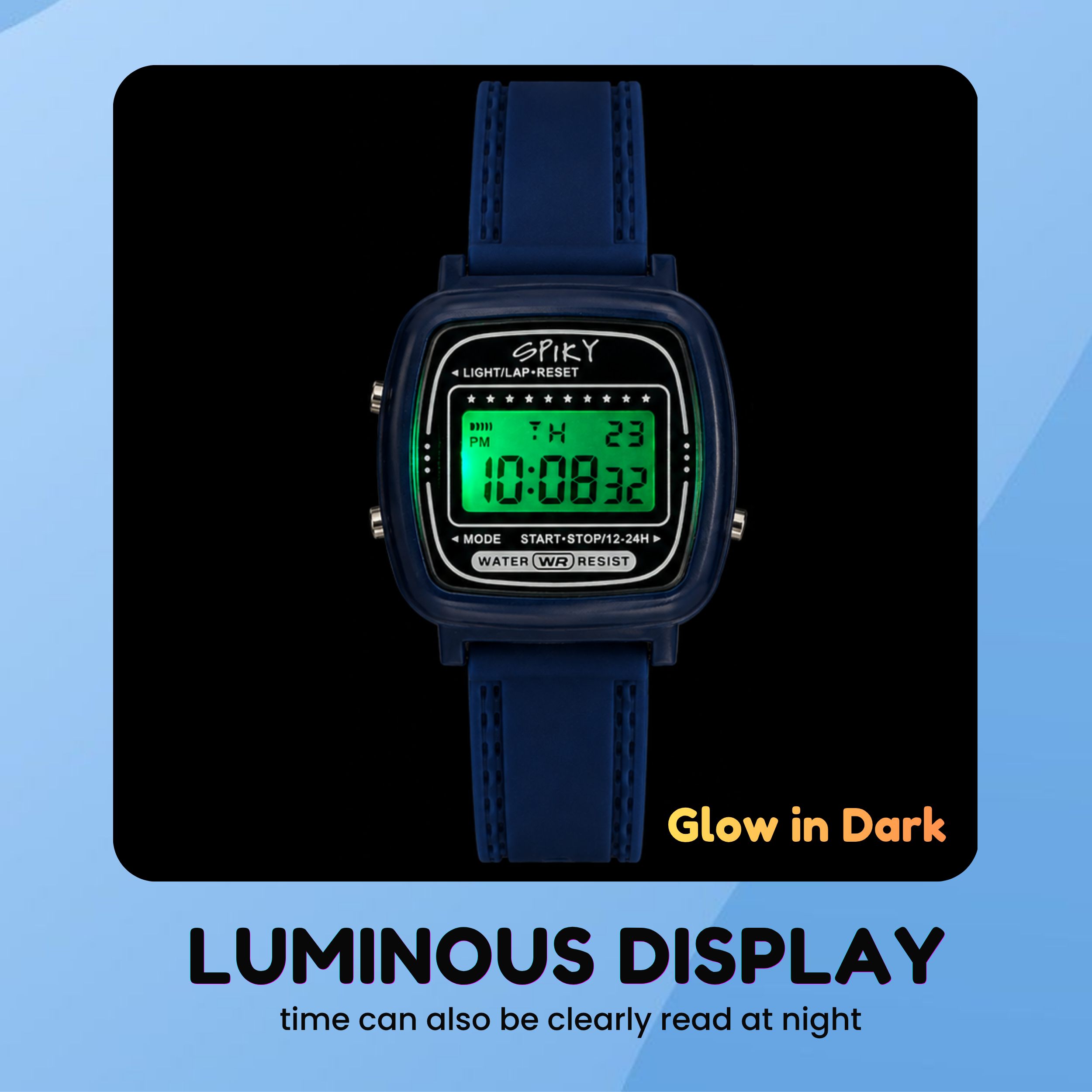 Spiky Square Digital Sports Watch for Kids Boys
