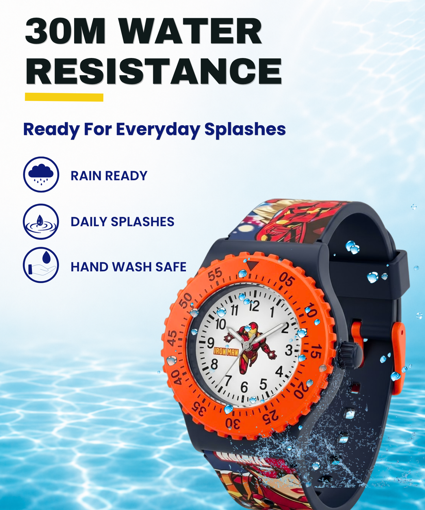 Spiky Round Ironman Themed Analog Watch