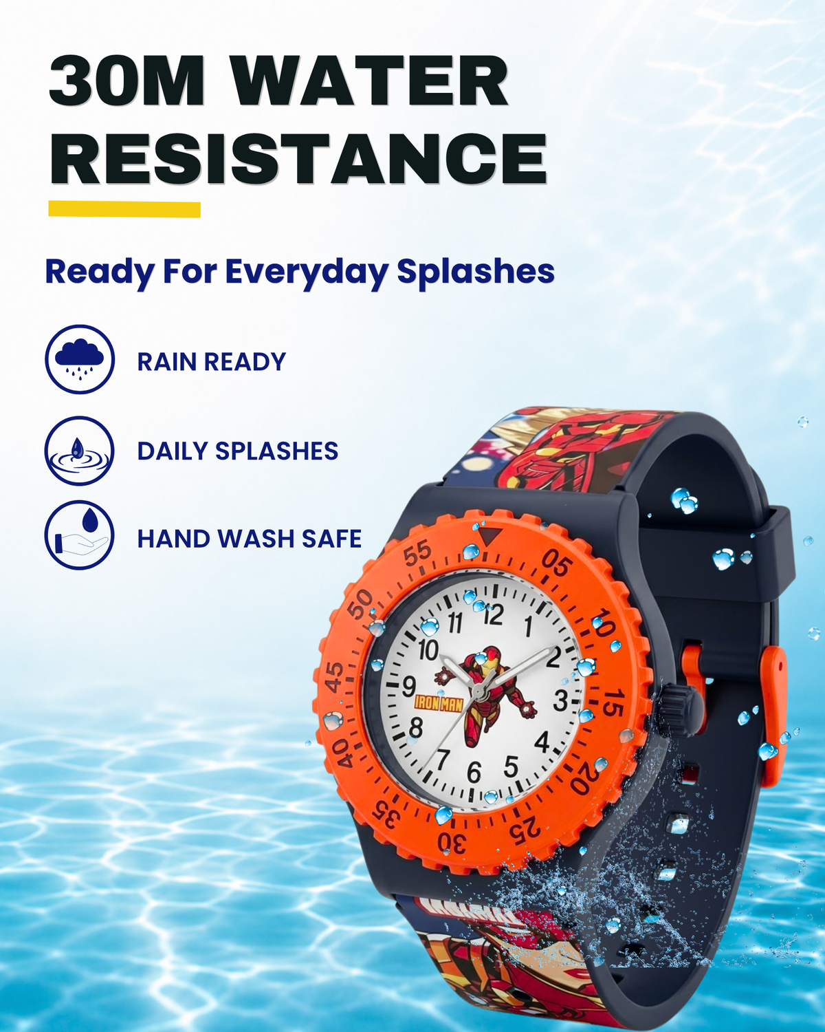 Spiky Round Ironman Themed Analog Watch