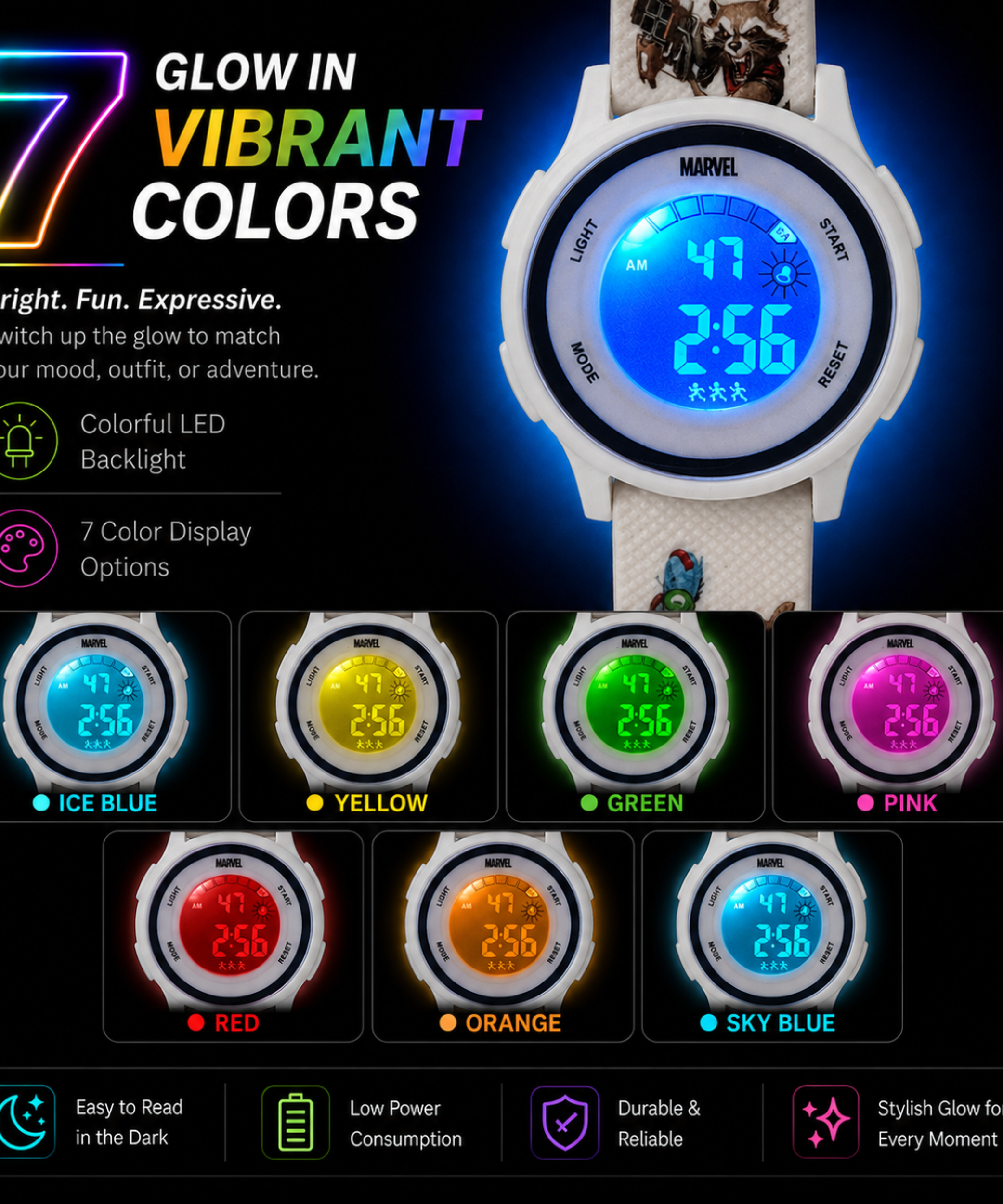 Spiky Avengers Digital Kids Watch